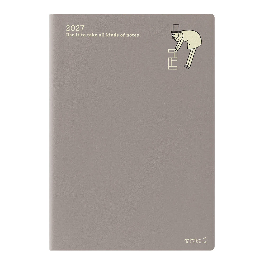 2027 POCKET DIARY 歐吉桑 月單週 B6｜MIDORI 日本