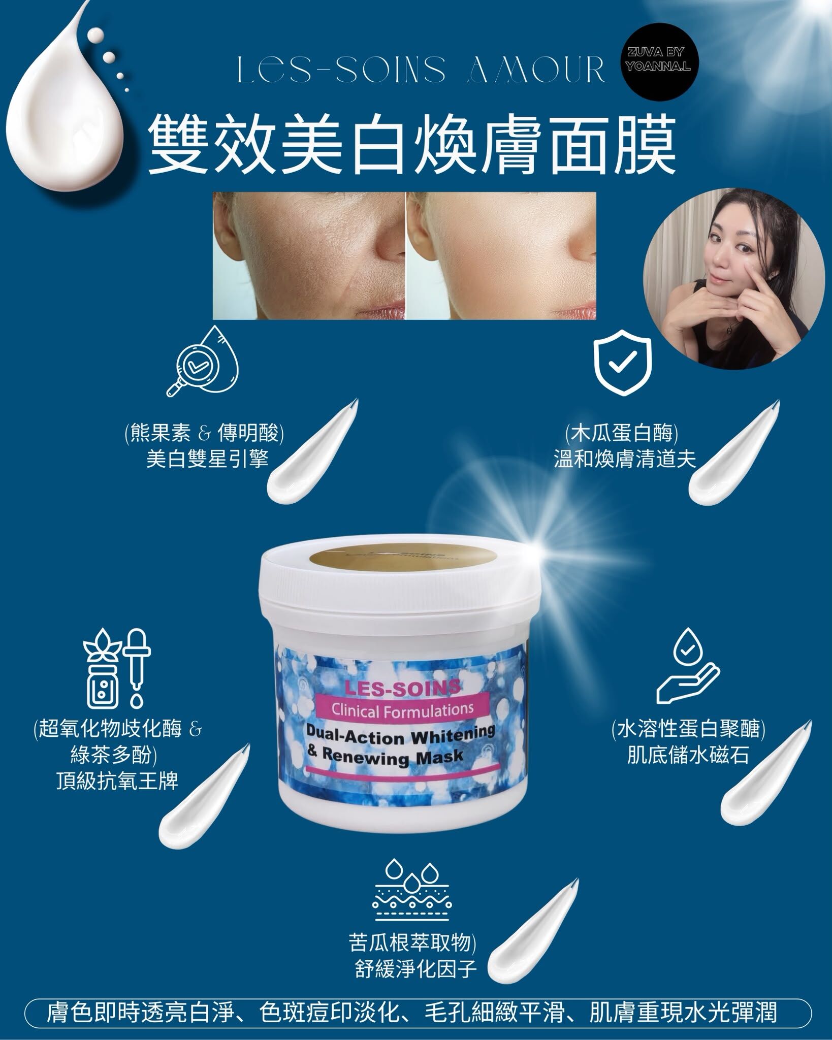 （美白煥膚聖品） 💎 Les-Soins Amour  雙效美白煥膚面膜 400g T500🌿✨