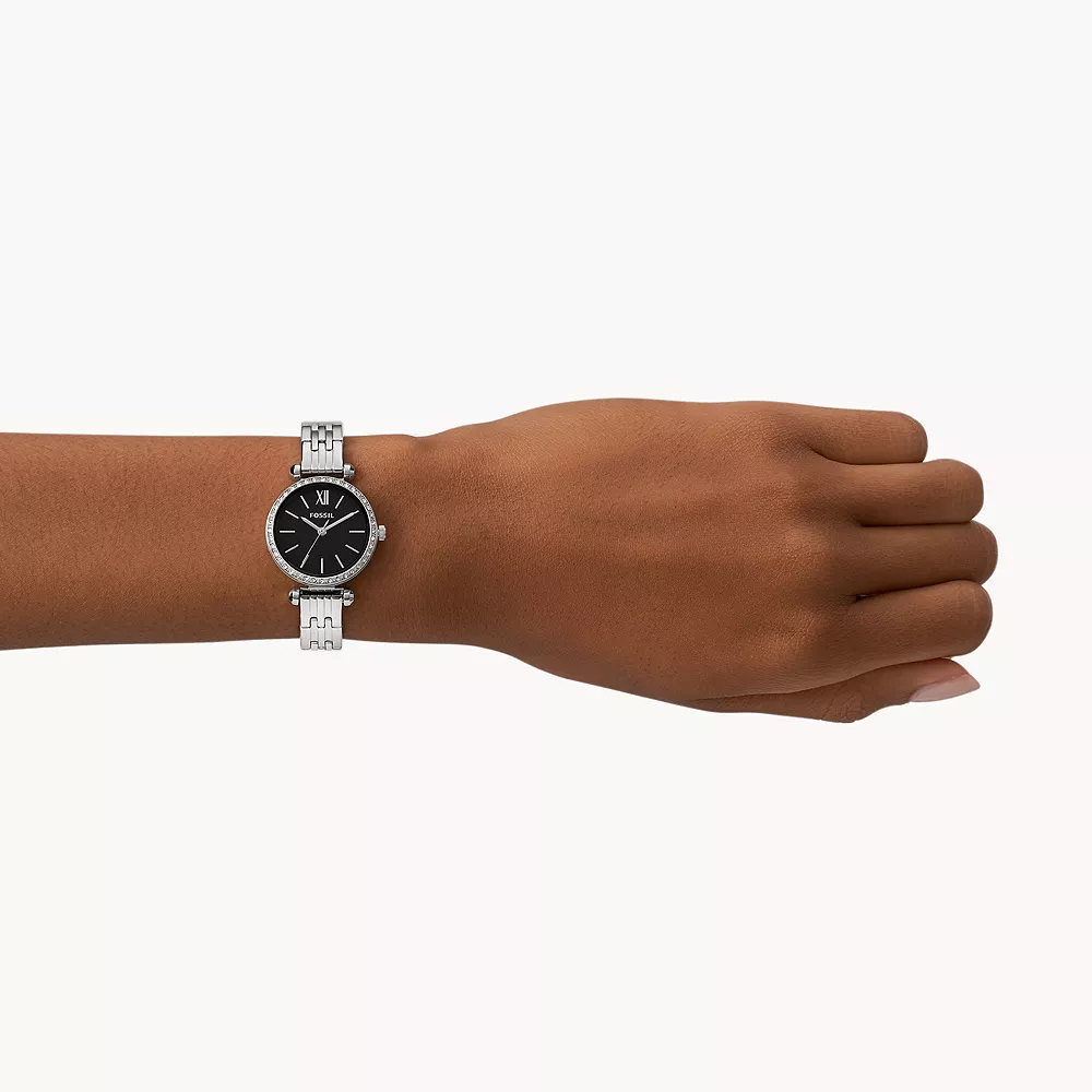 Tillie Mini 復古細鍊圈鑽女錶 銀色不鏽鋼錶帶 26 MM BQW3501