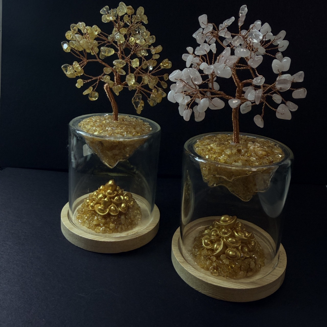 水晶招財樹擺件｜入厝開幕送禮 財位擺設 櫃台招財擺件 居家辦公室水晶樹