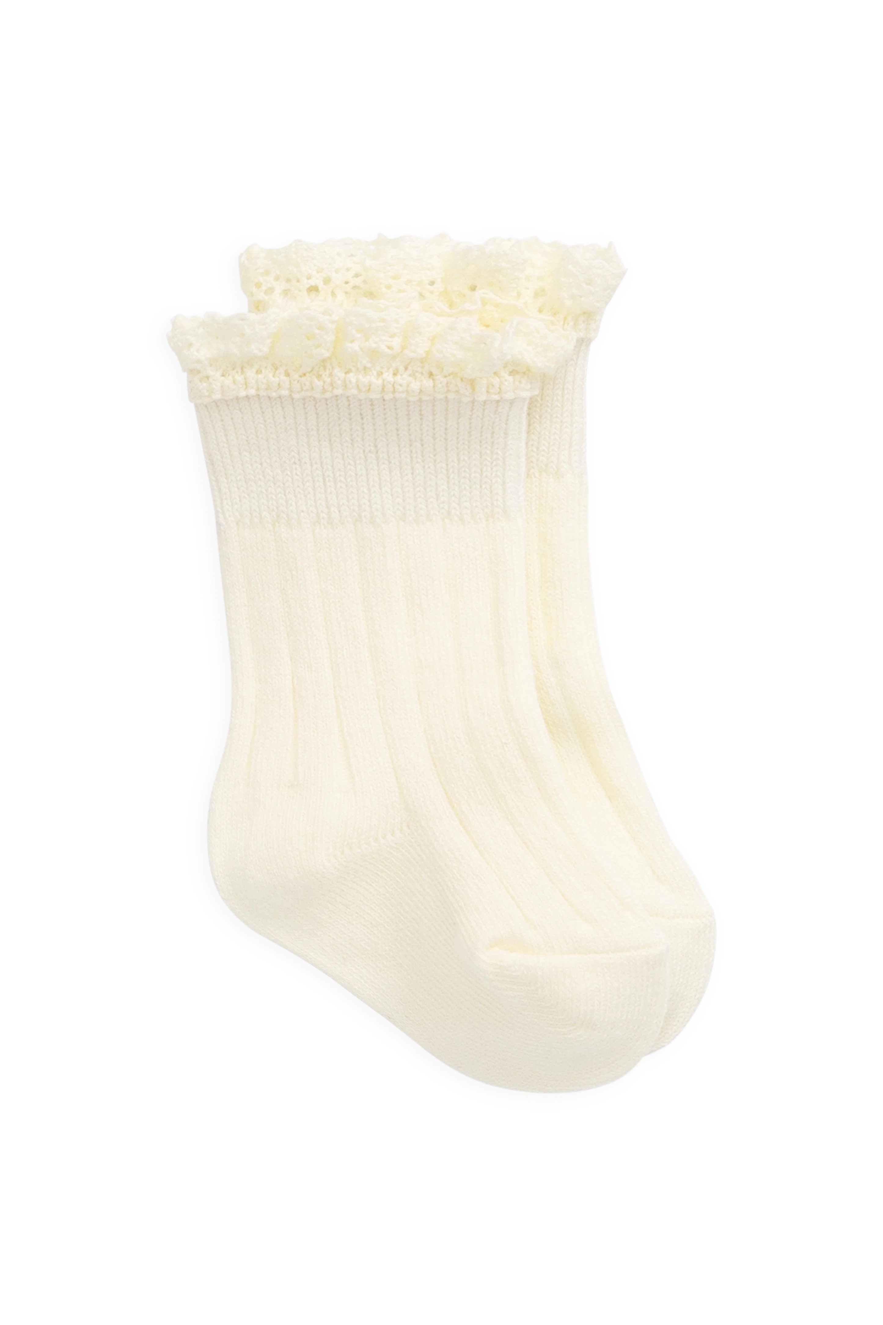 【預購】JAMIE KAY - Harper Knee High Sock（Parchment）