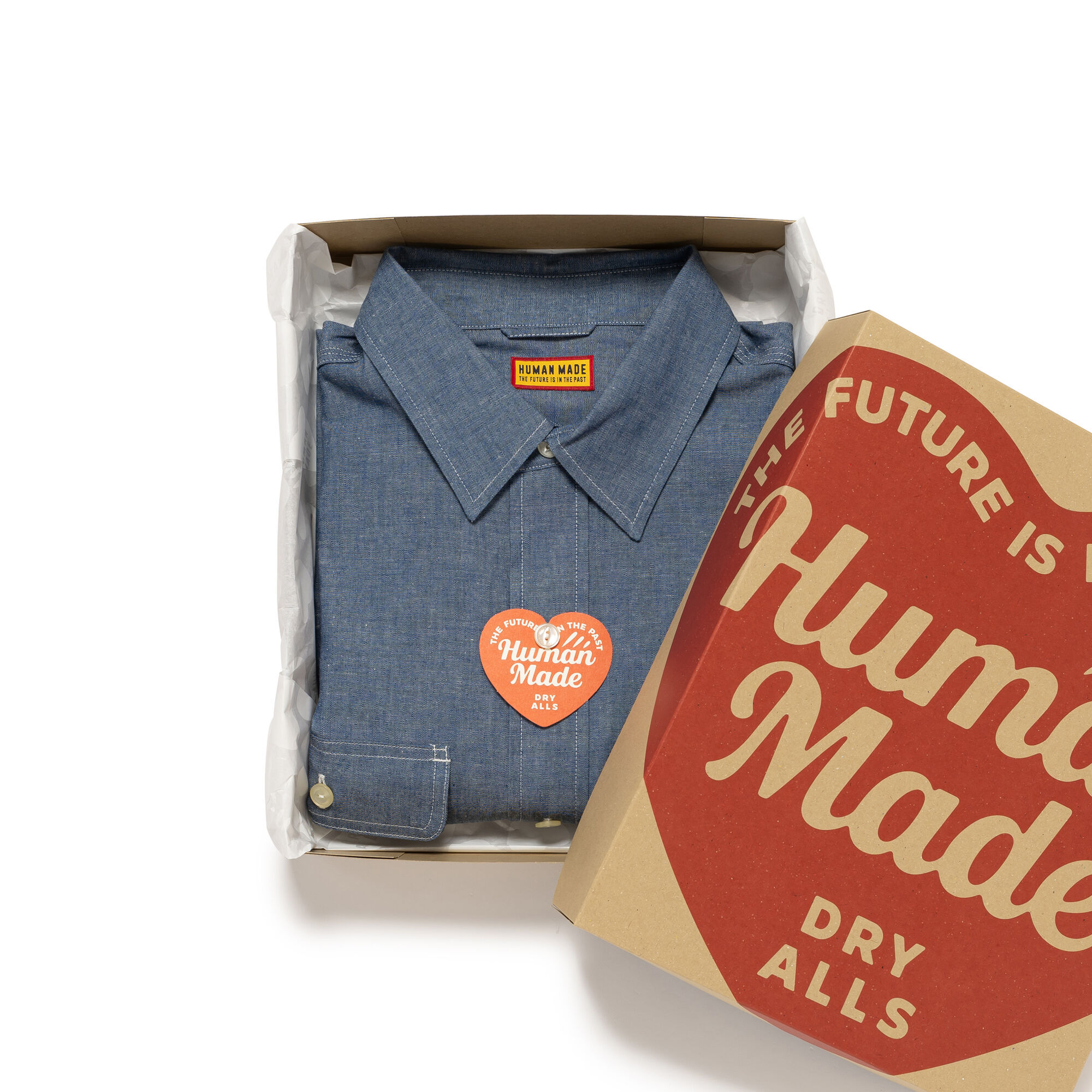 預購┃日本製 HUMAN MADE CHAMBRAY WORK SHIRT PAST 牛仔 襯衫