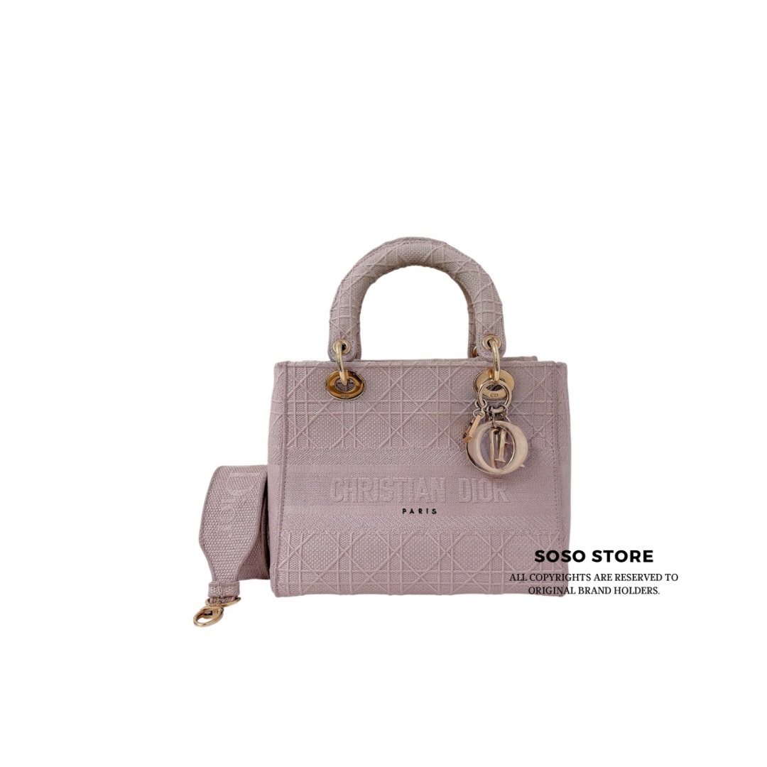 Dior Medium Lady D-Lite Bag - Blush Pink / GHW