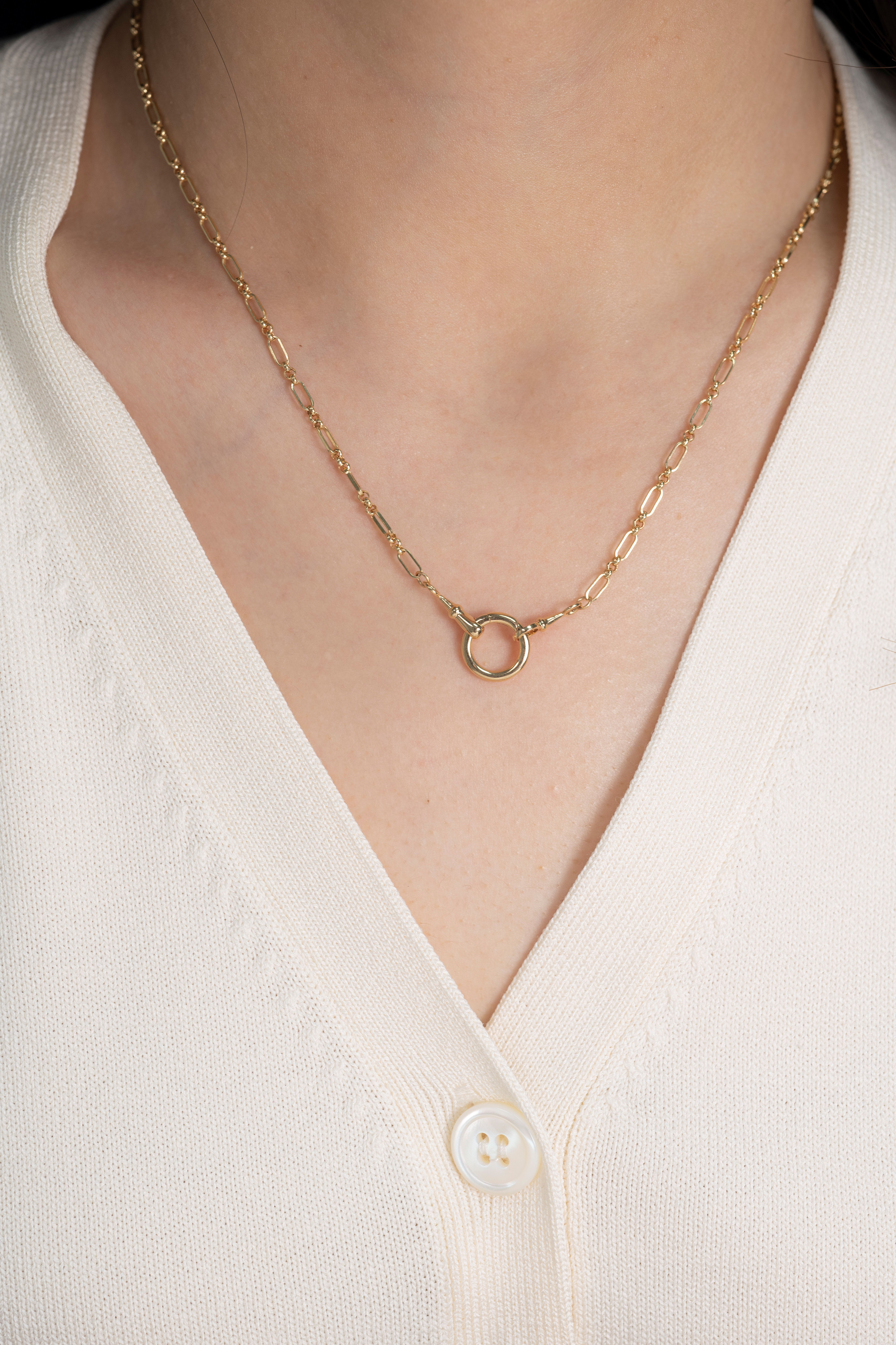 18K Sailor Clasp Paperclip 項鏈
