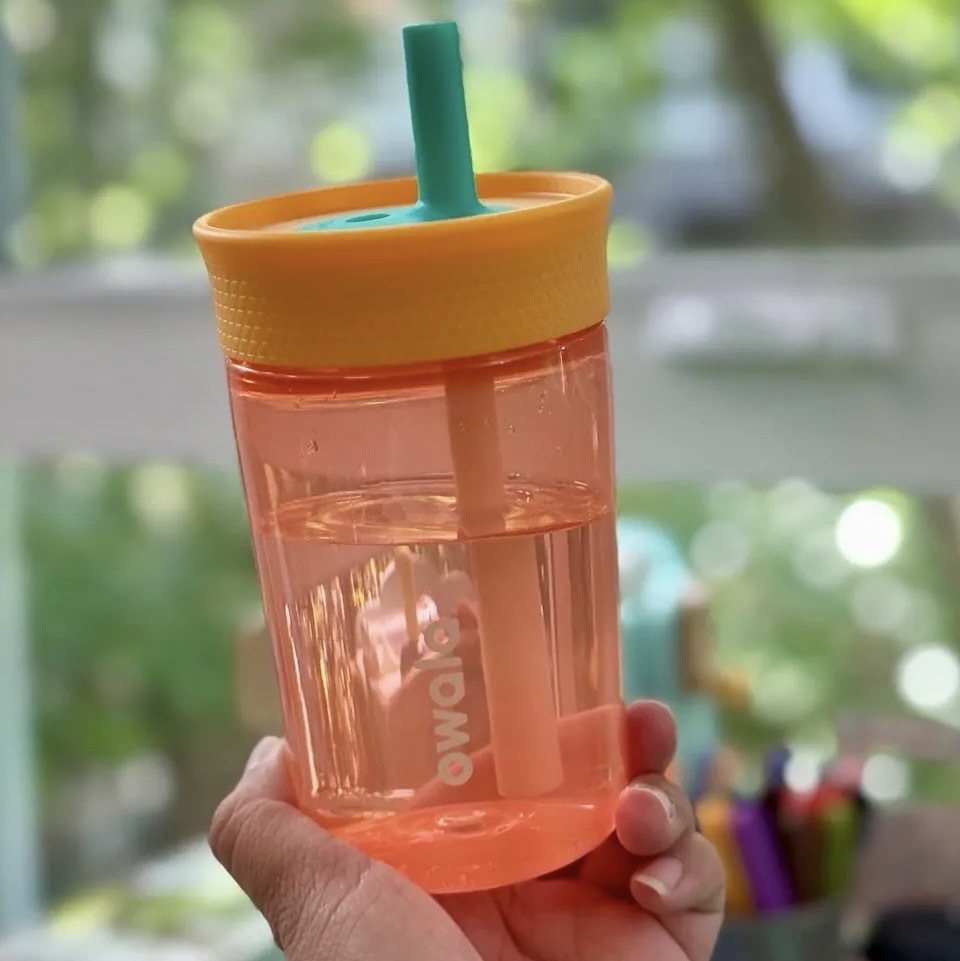 OWALA KIDS TUMBLER 15OZ 防漏 撞色吸管杯 455ML 兒童 透明