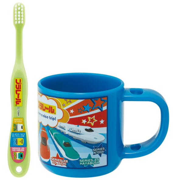 【Skater】PLARAIL Cup Toothbrush Set With Stand