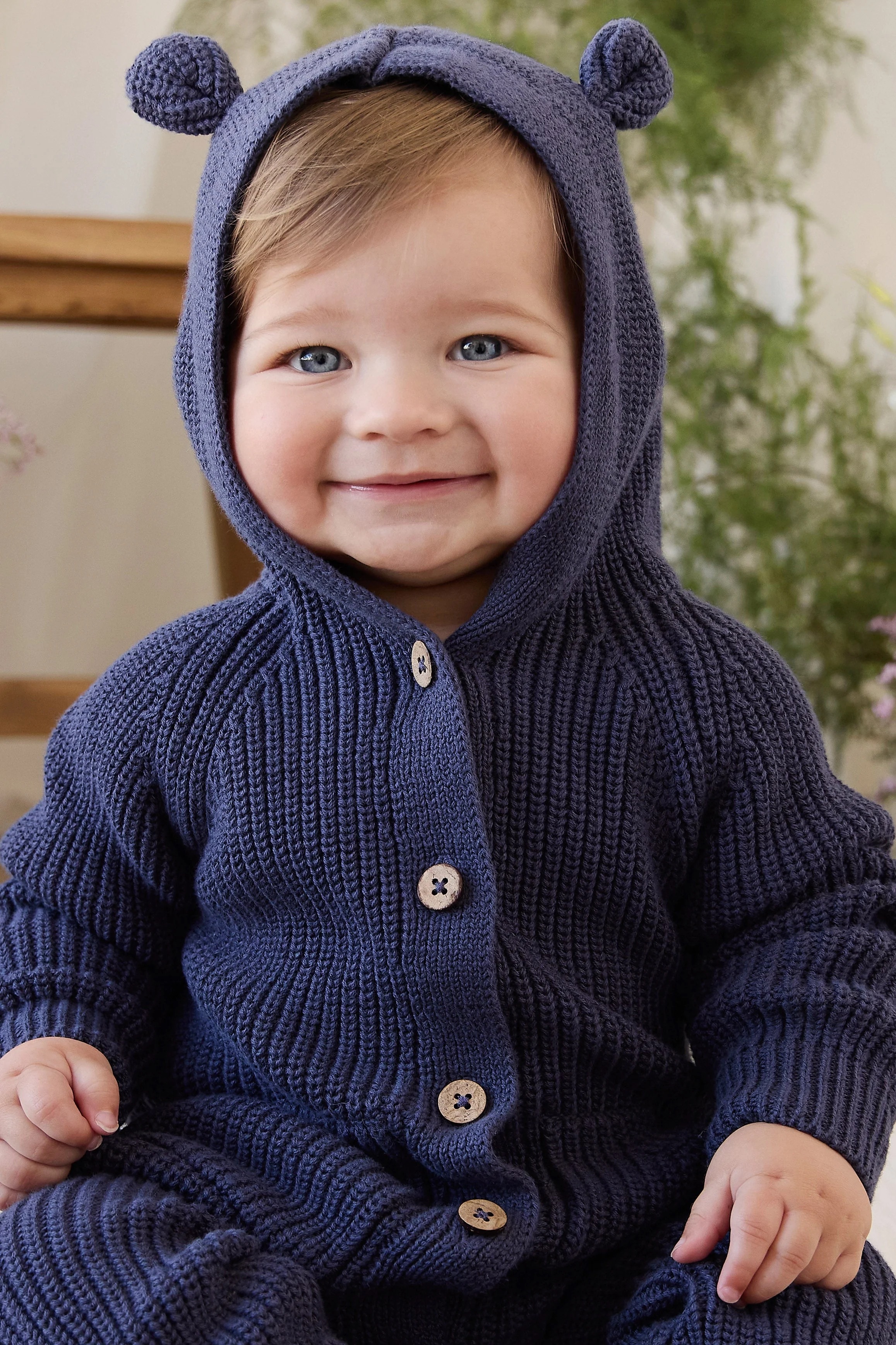 【預購】JAMIE KAY -Bear Knit Onepiece（Marine）