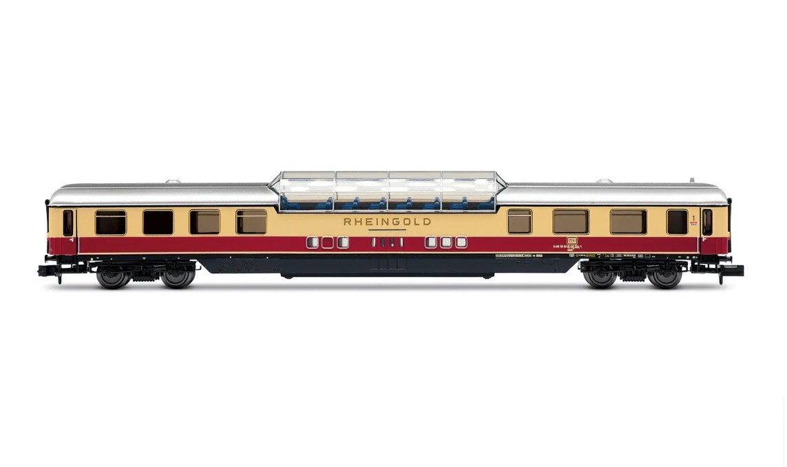 Arnold HN4507 N scale AKE, 3-unit set of "Rheingold", set 1/2, consisting of 1 x observation car ARDm + 1 x club coach WGmh + 1 x coach Avmz, ep. VI
