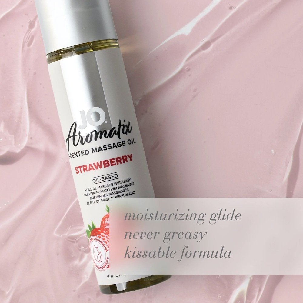 System Jo Aromatix 草莓味可食用按摩油 120ml