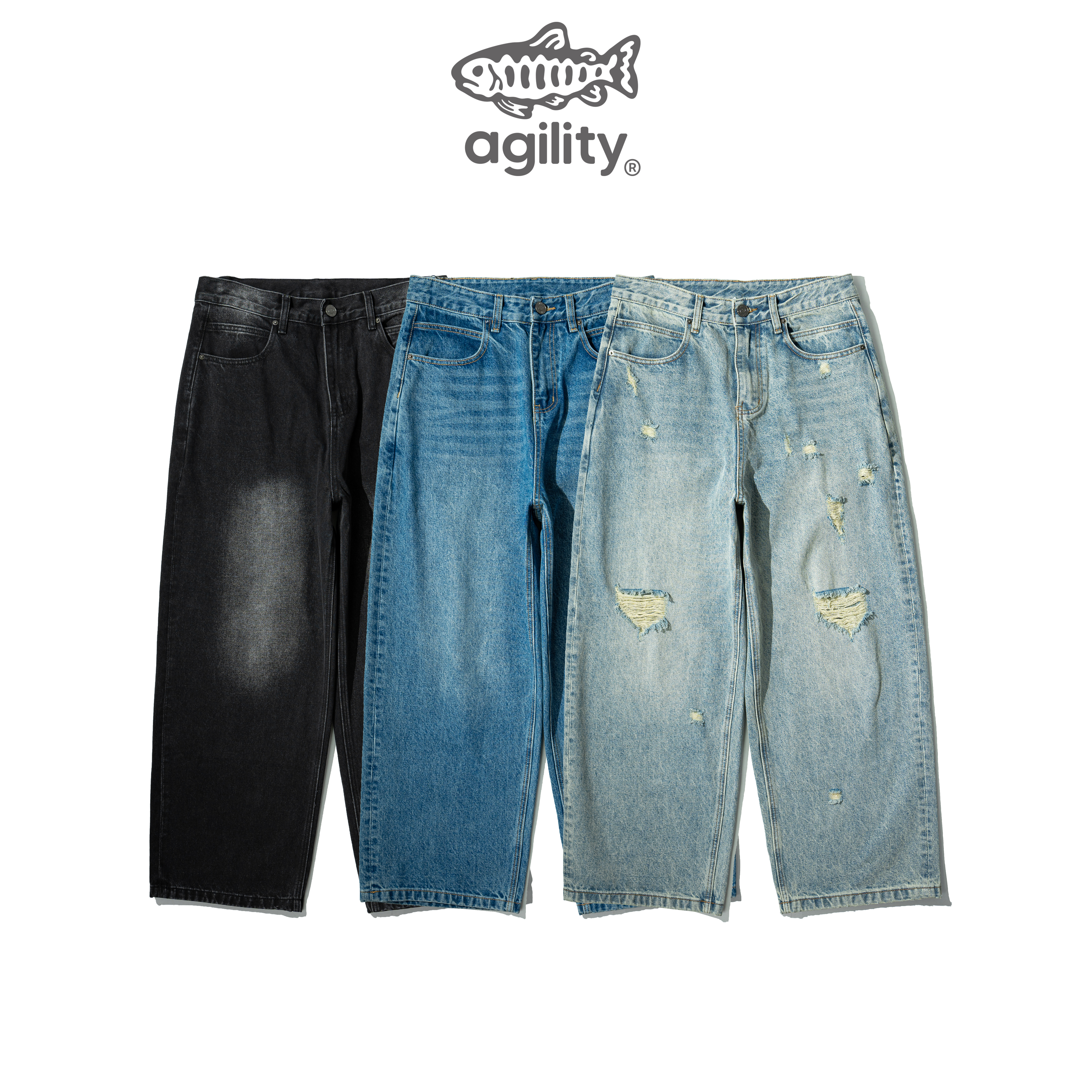 AGILITY Baggy Denim Jeans 寬鬆版型 牛仔長褲 [BA-908]