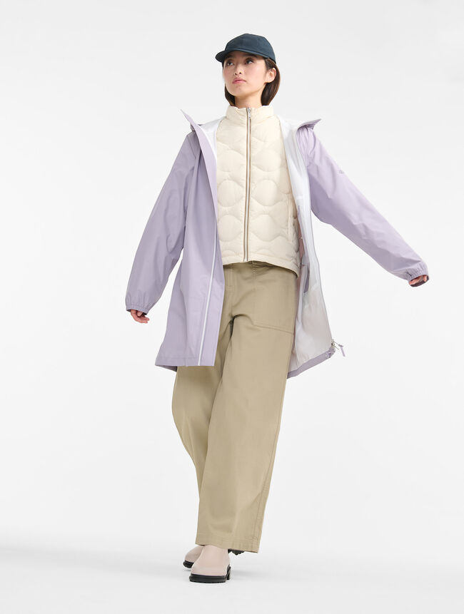 LYS02325 Aigle 女裝輕身防泼水防風長款風褸 - Violet 丁香紫