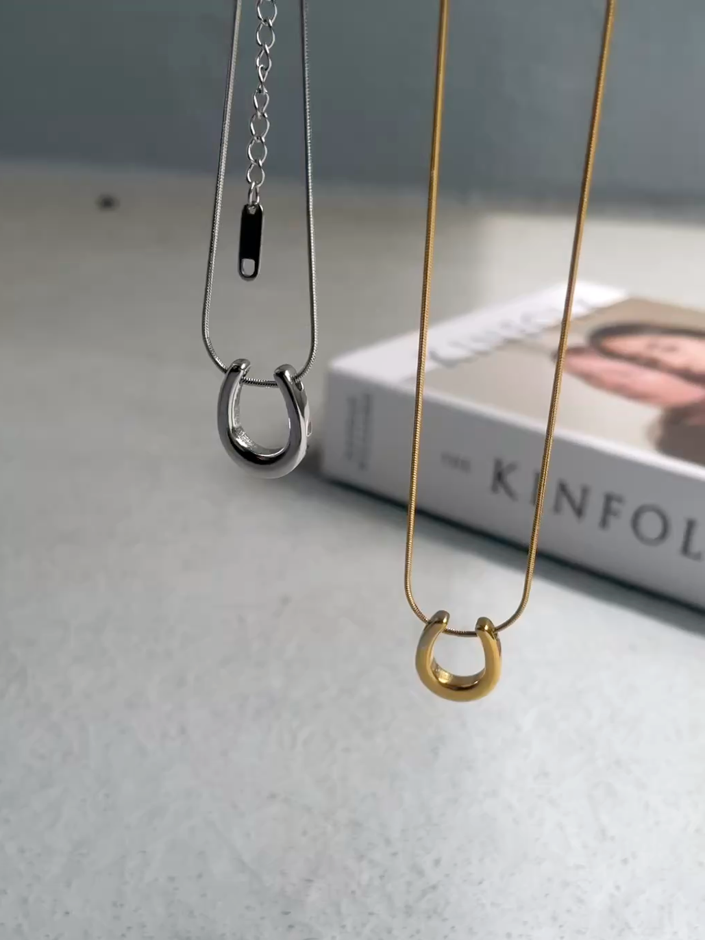 original U charm necklace