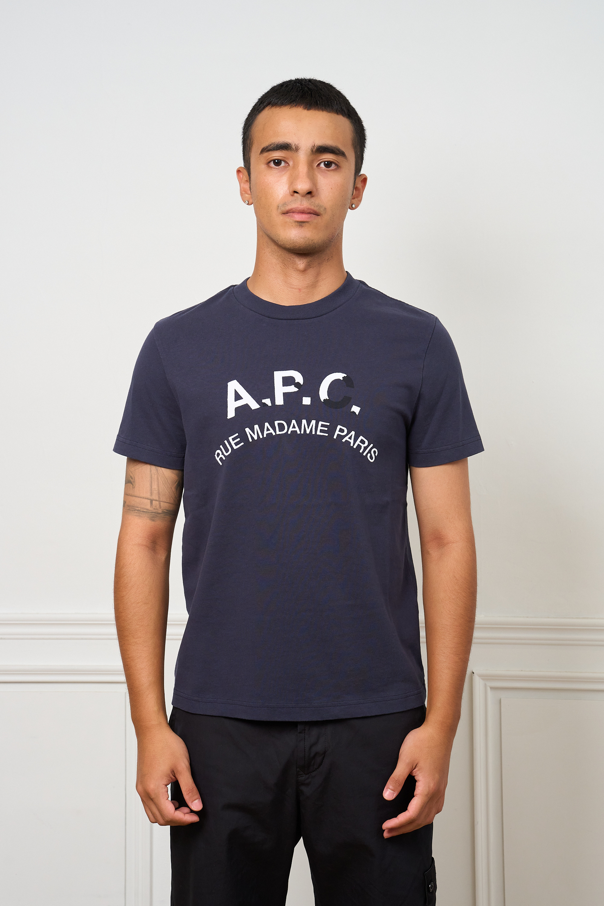 A.P.C. vintage-effect雙色效果短袖【COHBUH26594 】
