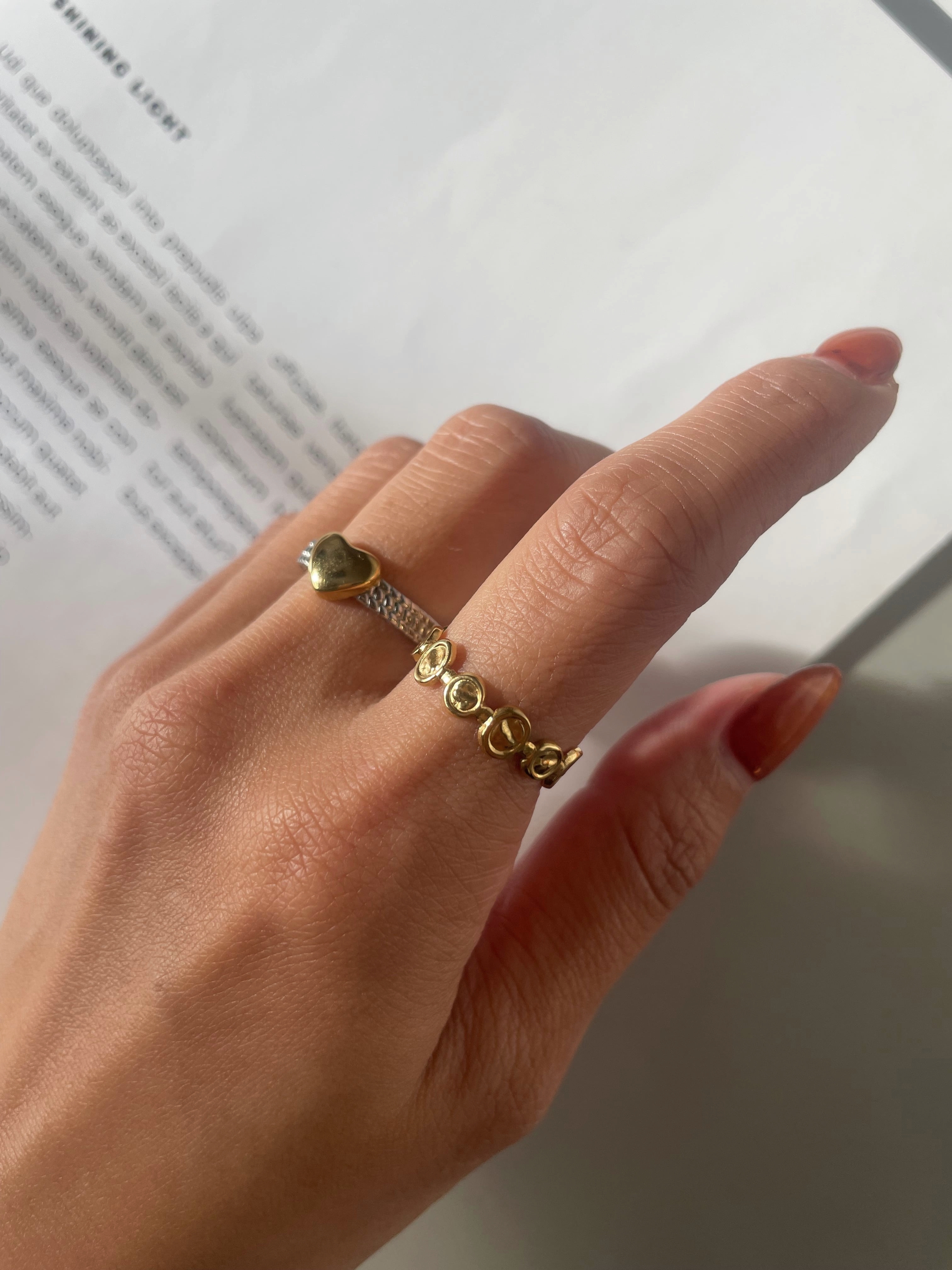gold disc ring