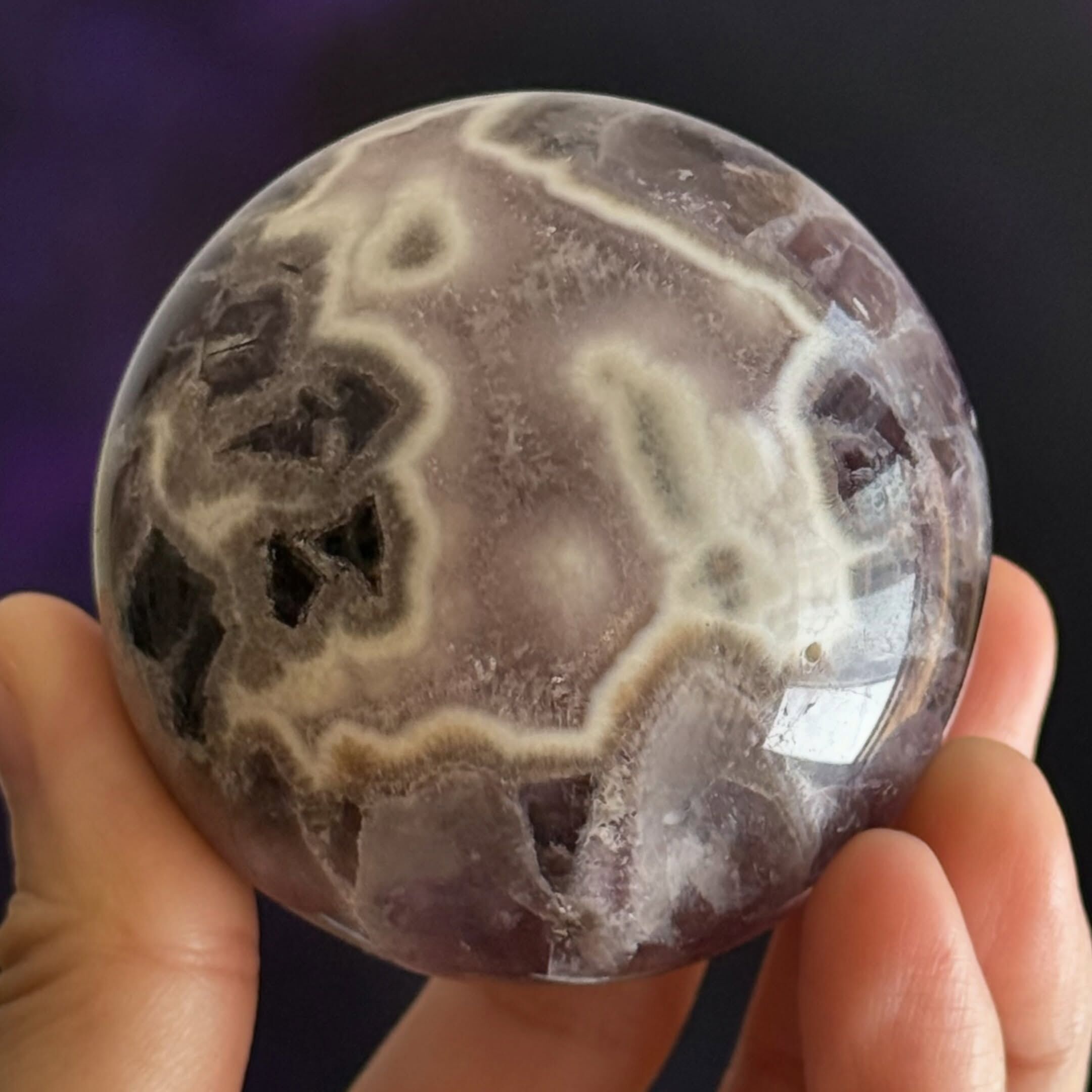 [原石] 夢幻紫水晶 水晶球 約 5 公分