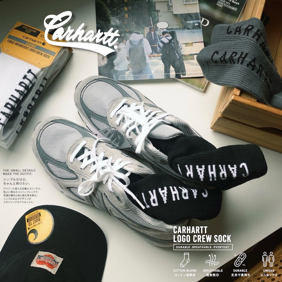 CARHARTT Force Midweight Logo Crew Socks 長襪 三入組