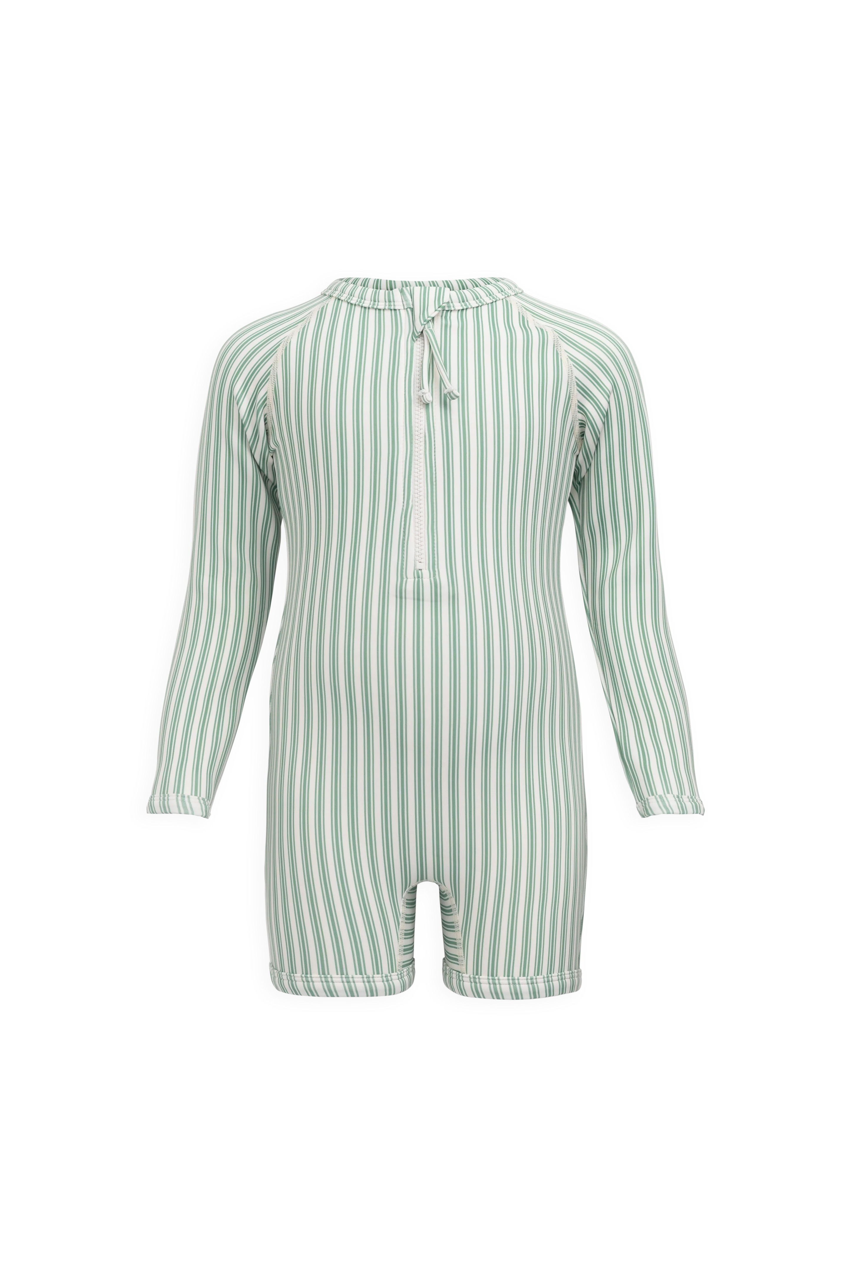 【預購】JAMIE KAY -Florian Zip Swimsuit（Variegated Stripe Snow Pea）