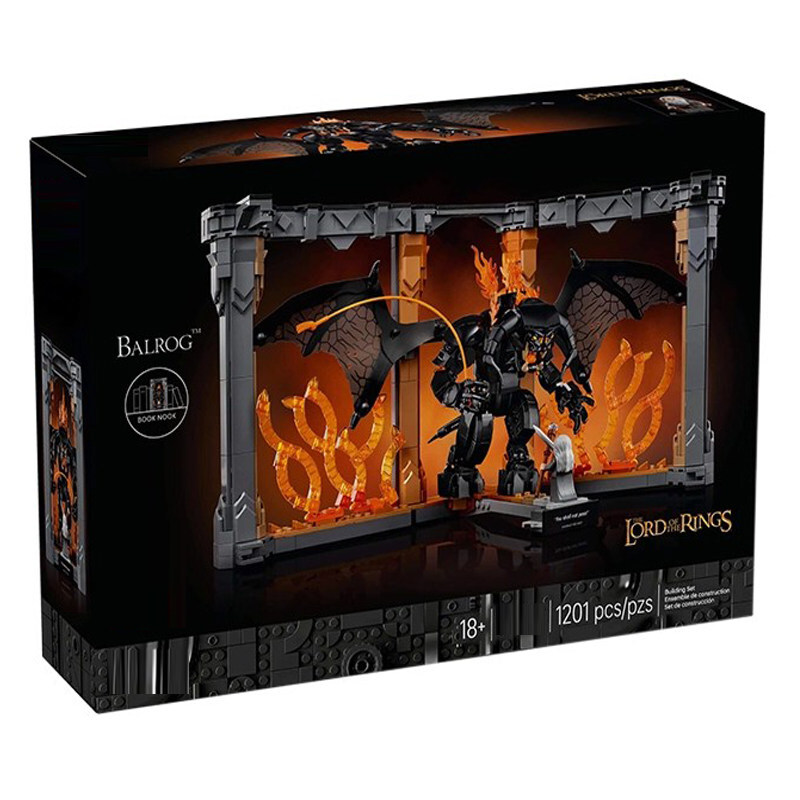 Lord of the Rings Balrog Book Nook Building Set NO BOX NA024