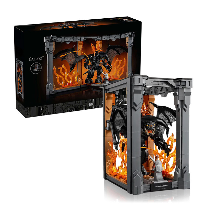 Lord of the Rings Balrog Book Nook Building Set NO BOX NA024