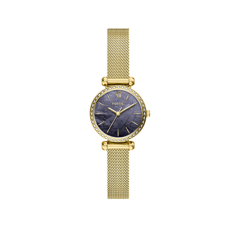 Tillie 鑲鑽珍珠母貝優雅女錶 金色不鏽鋼米蘭錶帶 27 MM BQW8067