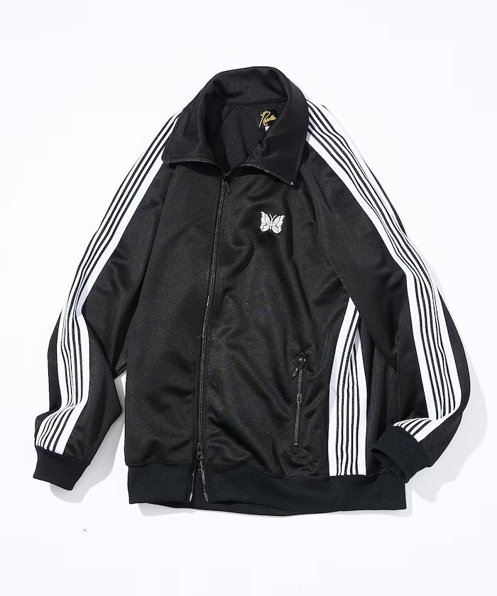 Needles Track Jacket - PolySmooth 拉鍊外套 黑X白
