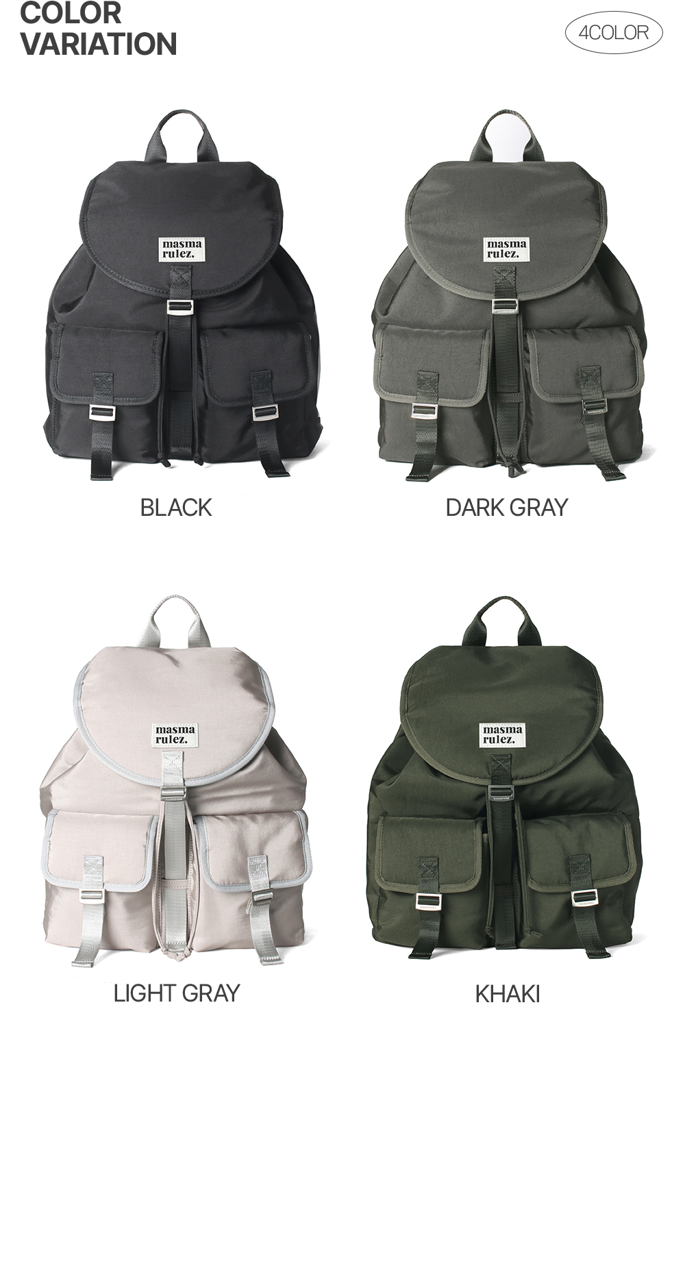 《韓國連線》MASMARULEZ Glossy belted Flap backpack