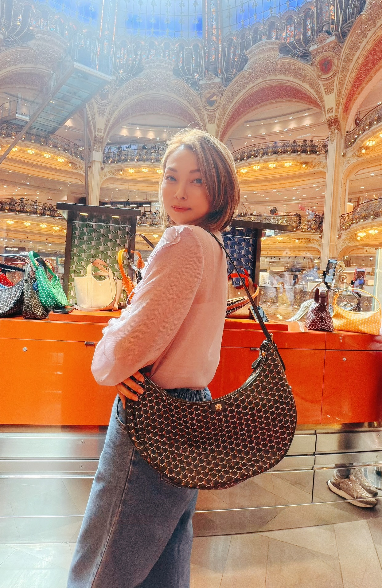 英國代購 Moynat 月亮包 M.MOOD BAG.GM TOILE