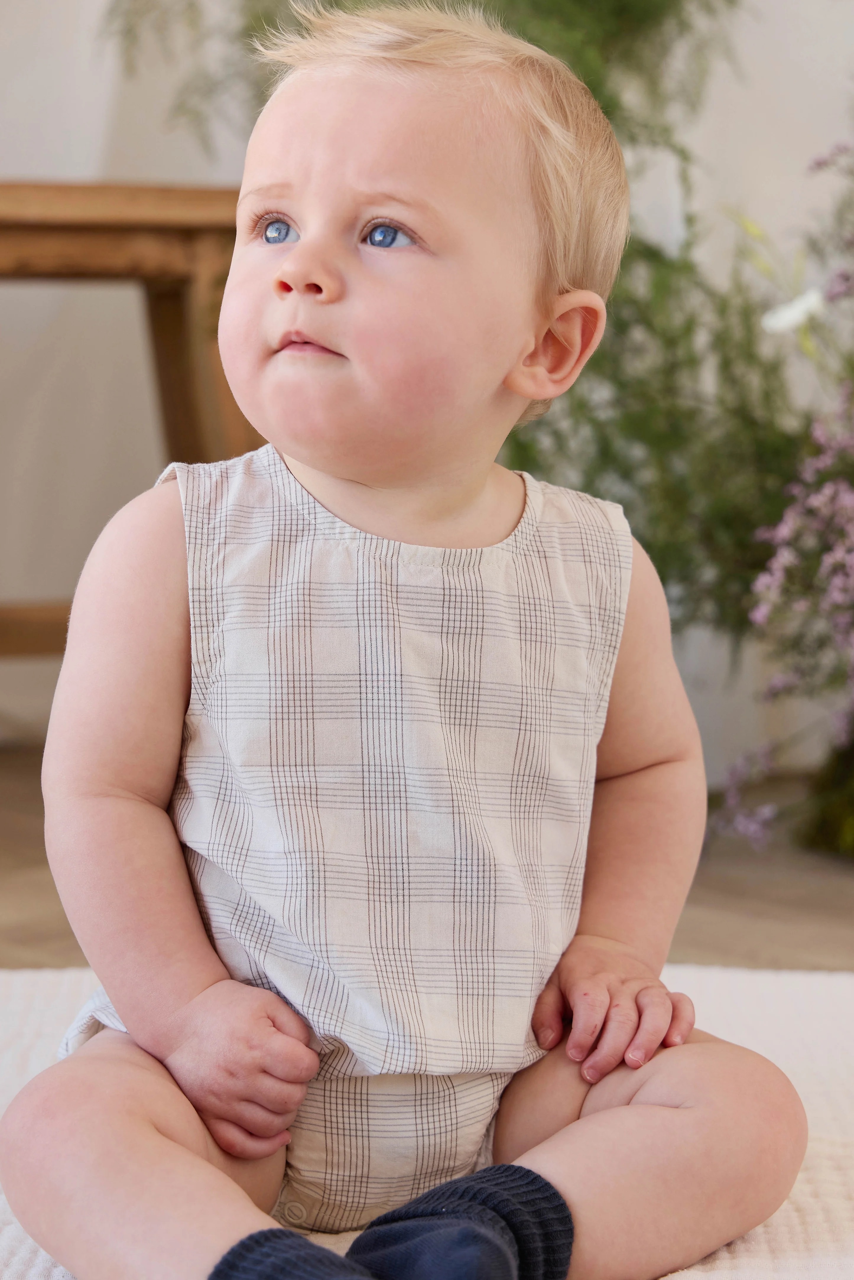 【預購】JAMIE KAY -Organic Cotton Bentley Playsuit（Joe Check Natural）