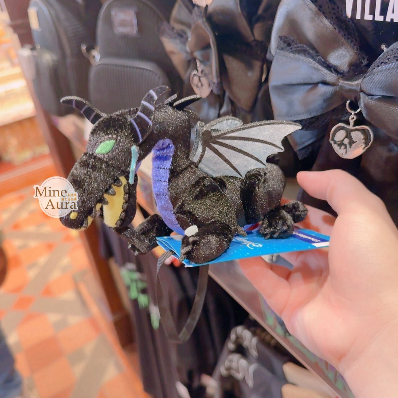2026 萬聖節限定 黑魔女 梅菲瑟 Maleficent 噴火龍 造型 磁鐵 坐肩 絨毛 娃娃 公仔 -香港迪士尼樂園