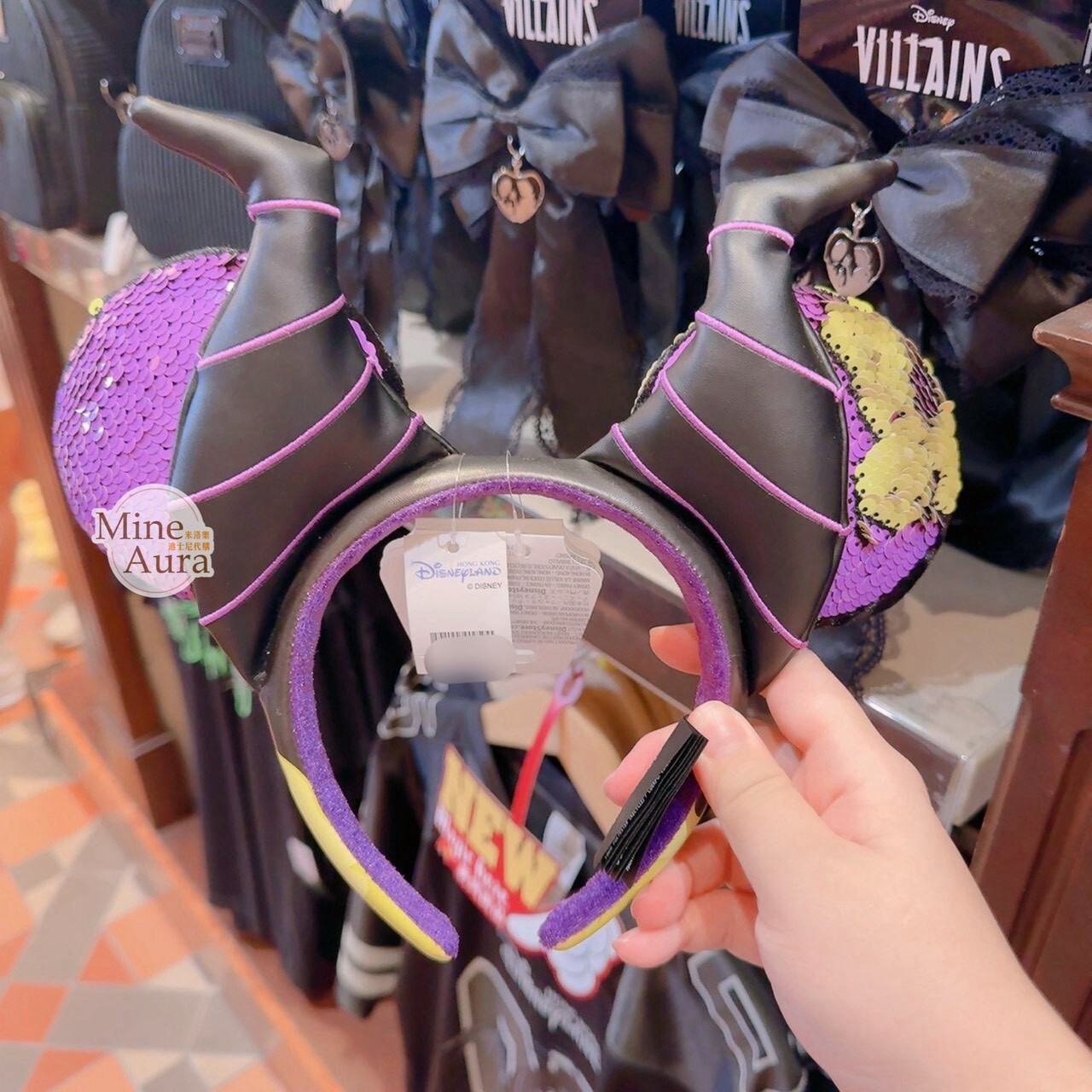 2026 萬聖節限定 黑魔女 梅菲瑟 Maleficent 立體 造型 髮圈 髮箍 -香港迪士尼樂園
