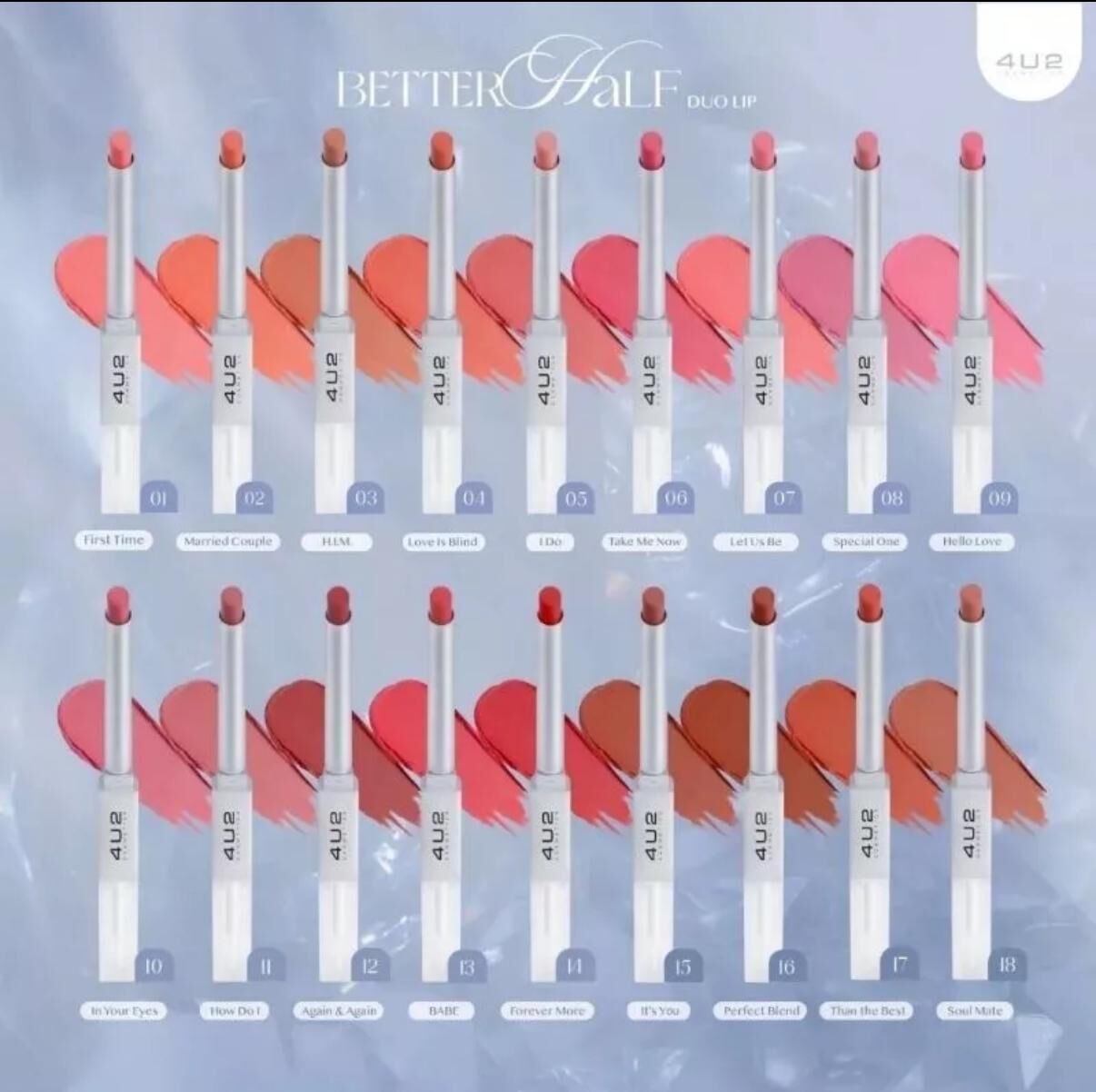 泰國大熱皇牌 4U2 BETTER HALF DUO LIP 雙頭唇膏