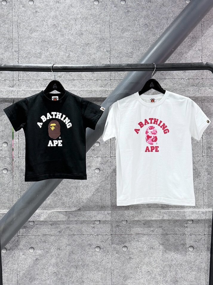BAPE 經典猿人頭Logo 大童童裝 短袖 T Kids College Tee
