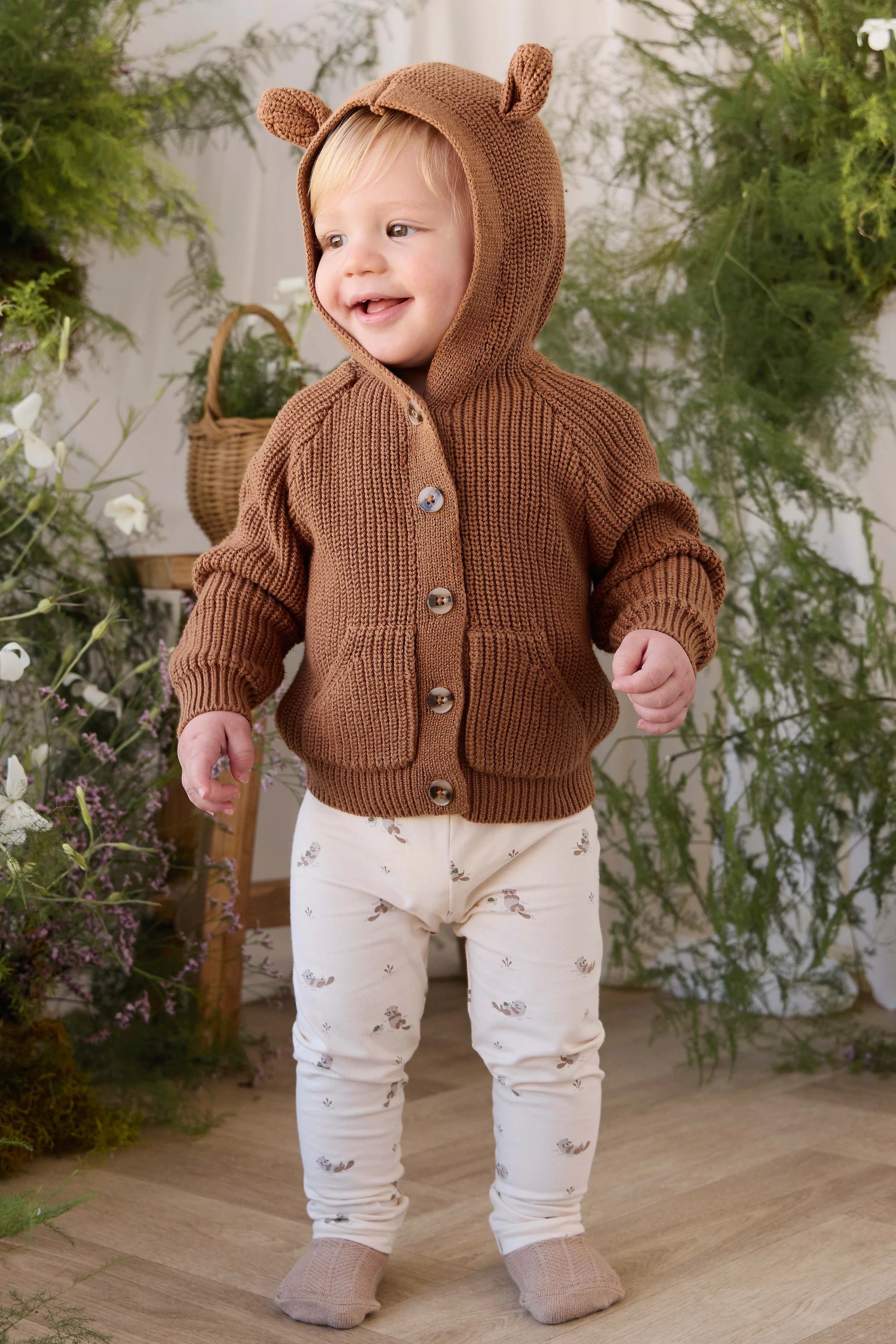 【預購】JAMIE KAY - Organic Cotton Everyday Legging（Otter Buddies Tofu）