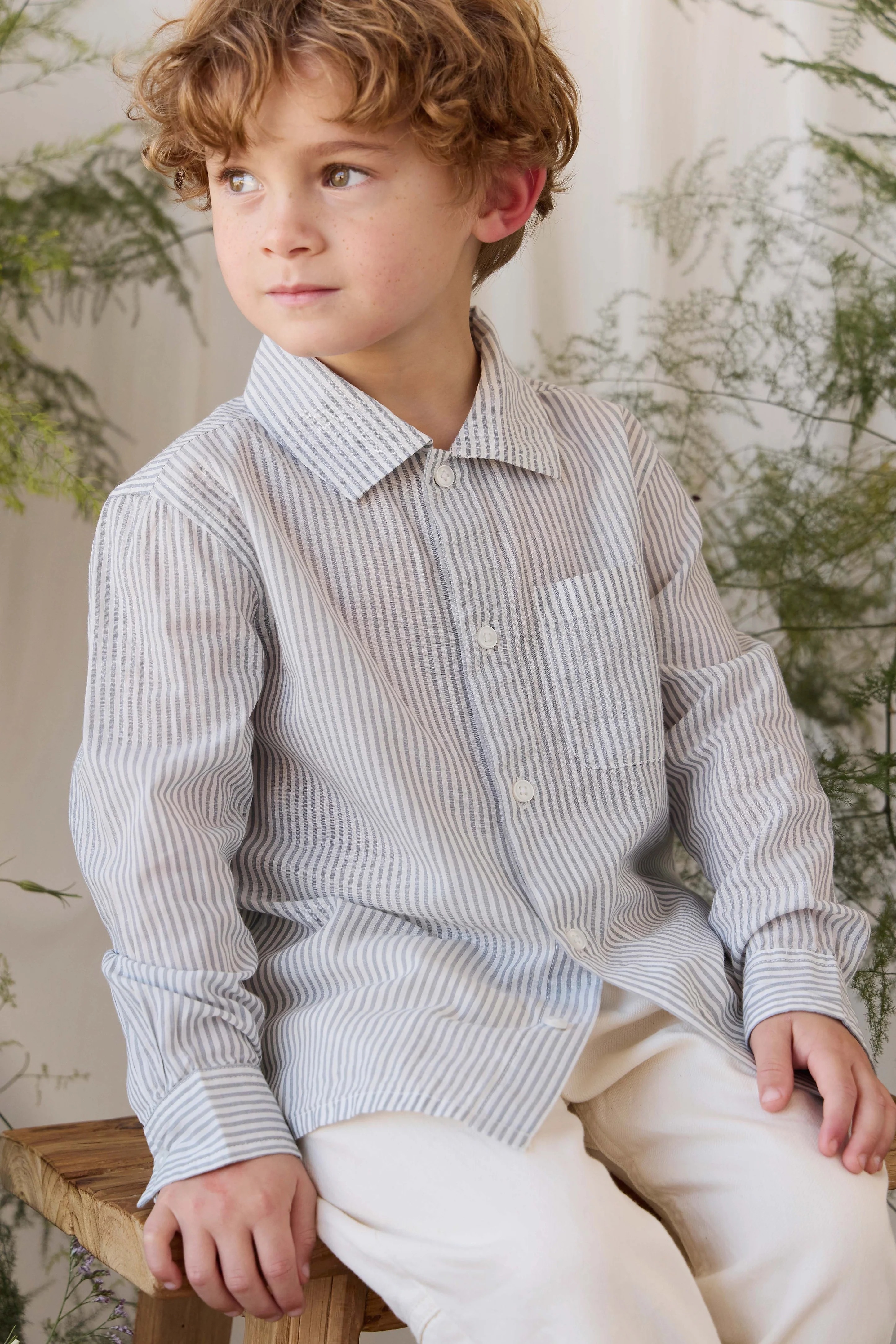 【預購】JAMIE KAY -Organic Cotton Isaiah Shirt（Harbour Stripe）