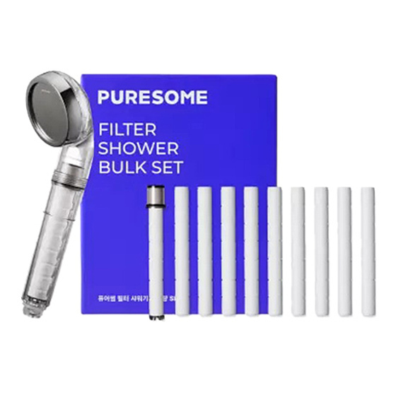 《韓國連線》BODYLUV PURESOME SHOWER BULK PROMOTION SET (SHOWER HEAD+FILTER 10 PIECES) 淋浴過濾器套裝
