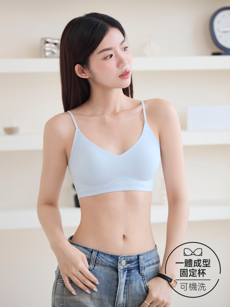 舒適無感可調肩帶bra top(桑蠶絲1.8%)(2819)