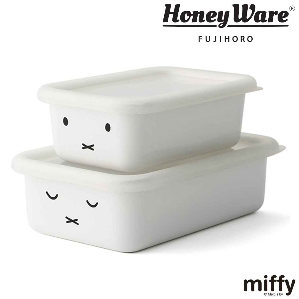 【預購】JM082014 日本 FUJIHORO × Miffy 琺瑯密封保鮮盒套裝
