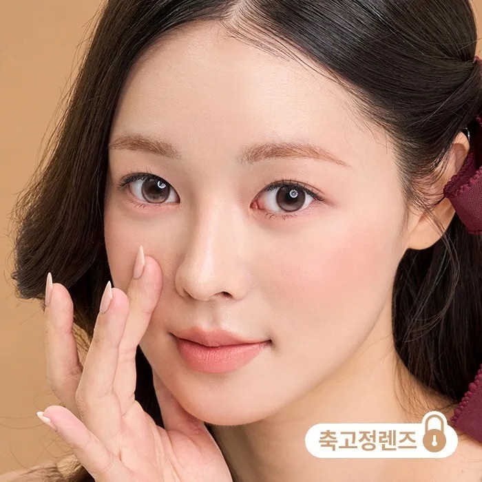 Lenstown Romantea Fixy Dewy 3-Month Tear Brown｜季拋彩妝矽水凝膠隱形眼鏡｜每樽1片