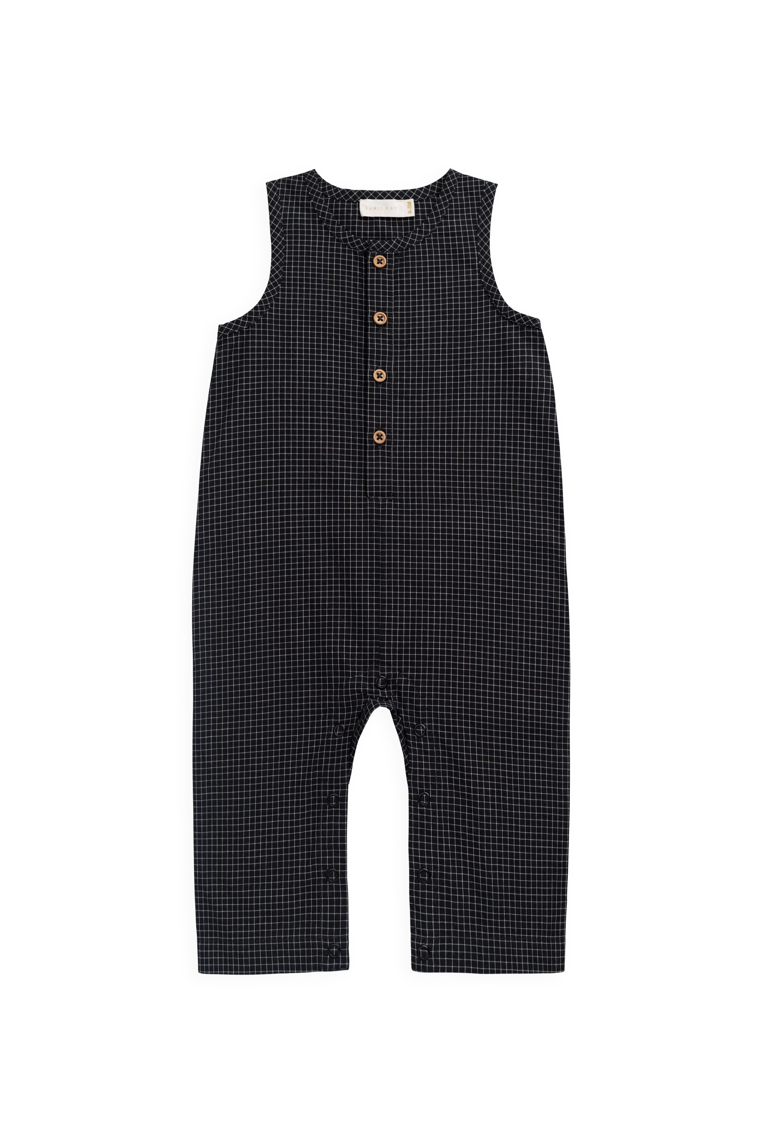 【預購】JAMIE KAY -Organic Cotton Milo Jumpsuit（Eclipse Grid）