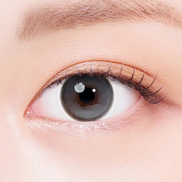 Lenstown Romantea Fixy Dewy 3-Month Tear Gray｜季拋彩妝矽水凝膠隱形眼鏡｜每樽1片