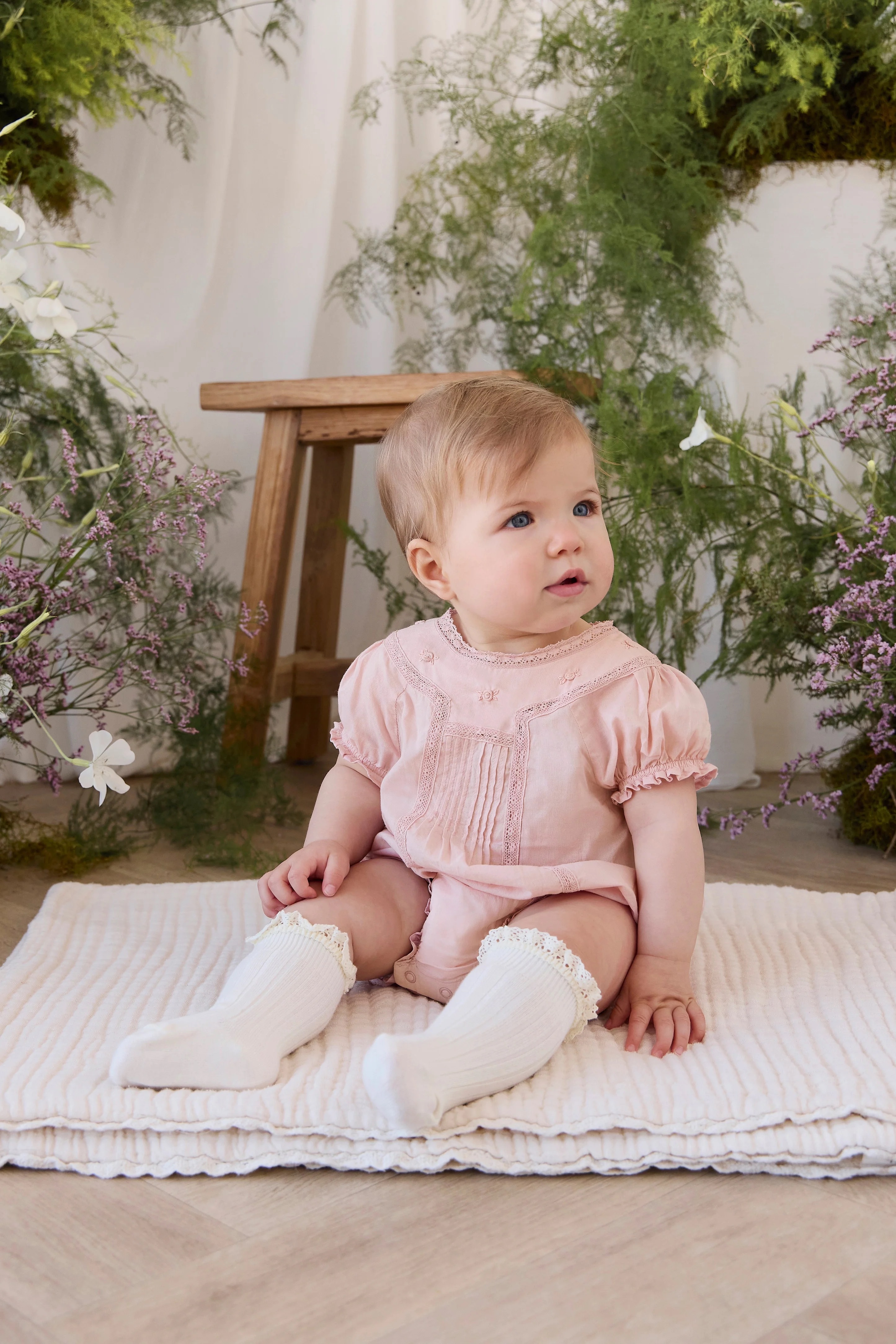 【預購】JAMIE KAY -Organic Cotton Misty Playsuit（Shell Pink）