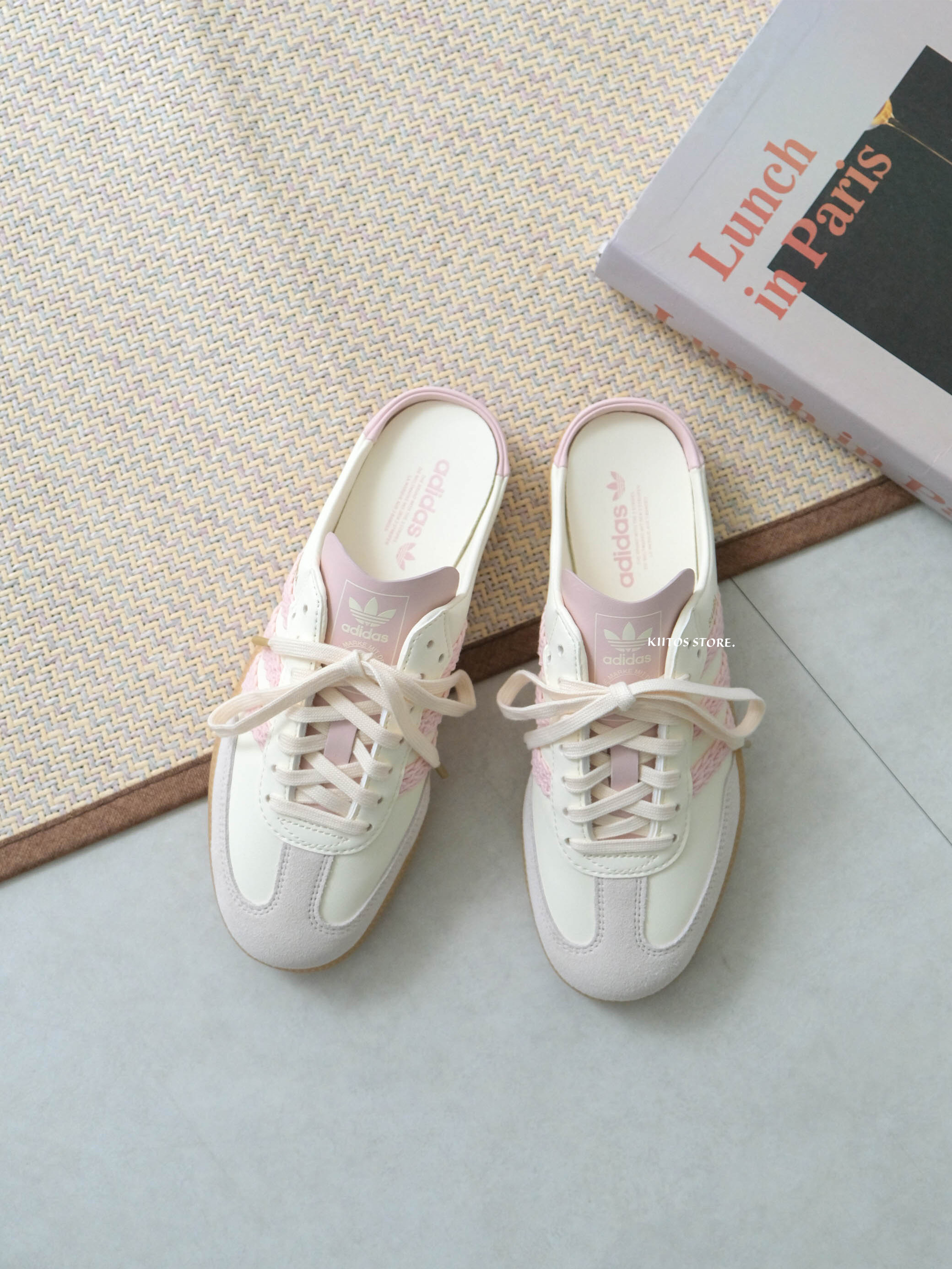 【預購】Adidas  SAMBA OG 粉白 粉色 半拖 拖鞋 穆勒鞋 女鞋 HP5052