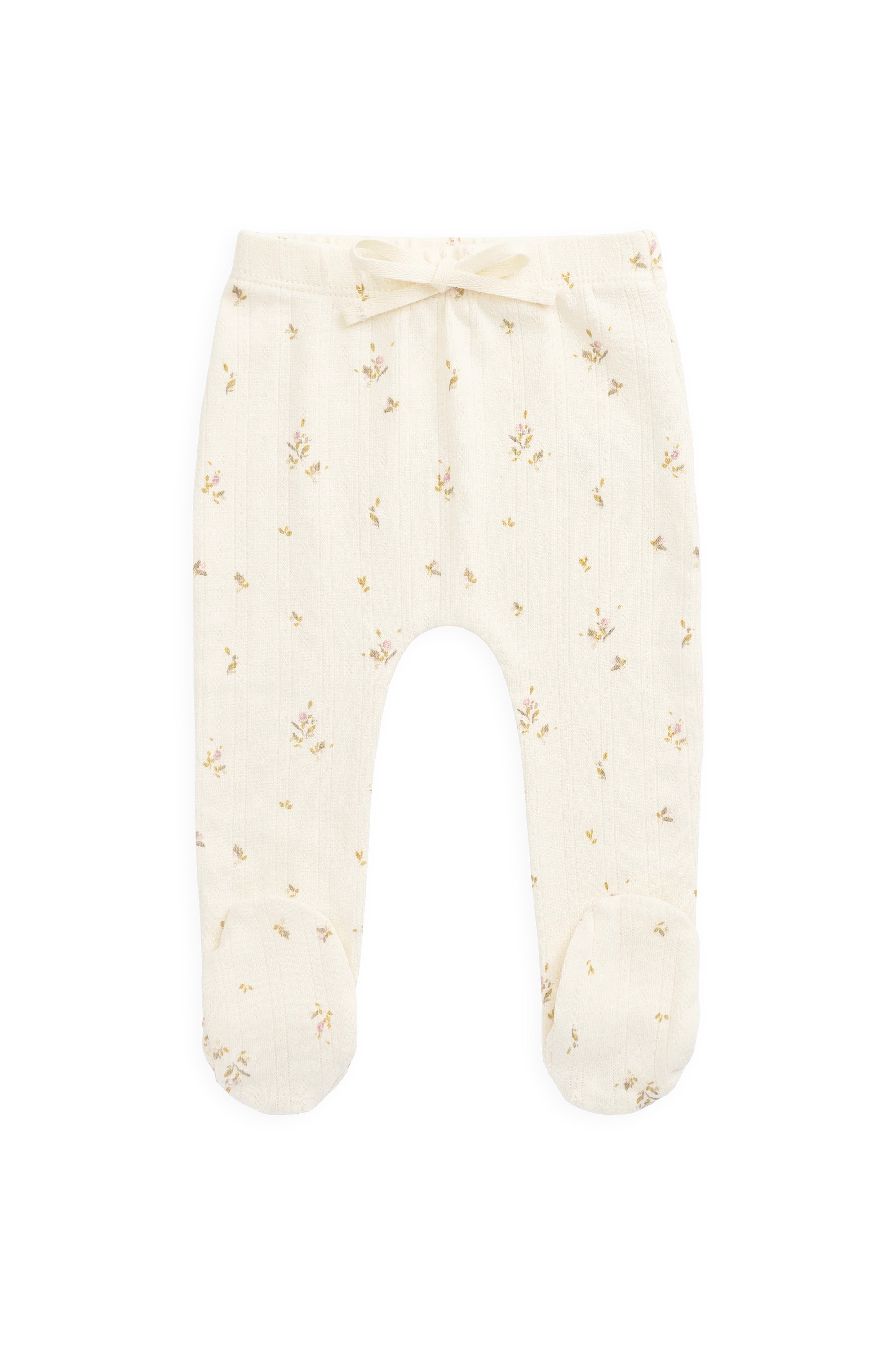 【預購】JAMIE KAY -Organic Cotton Pointelle Footed Pant（Dina Antique）