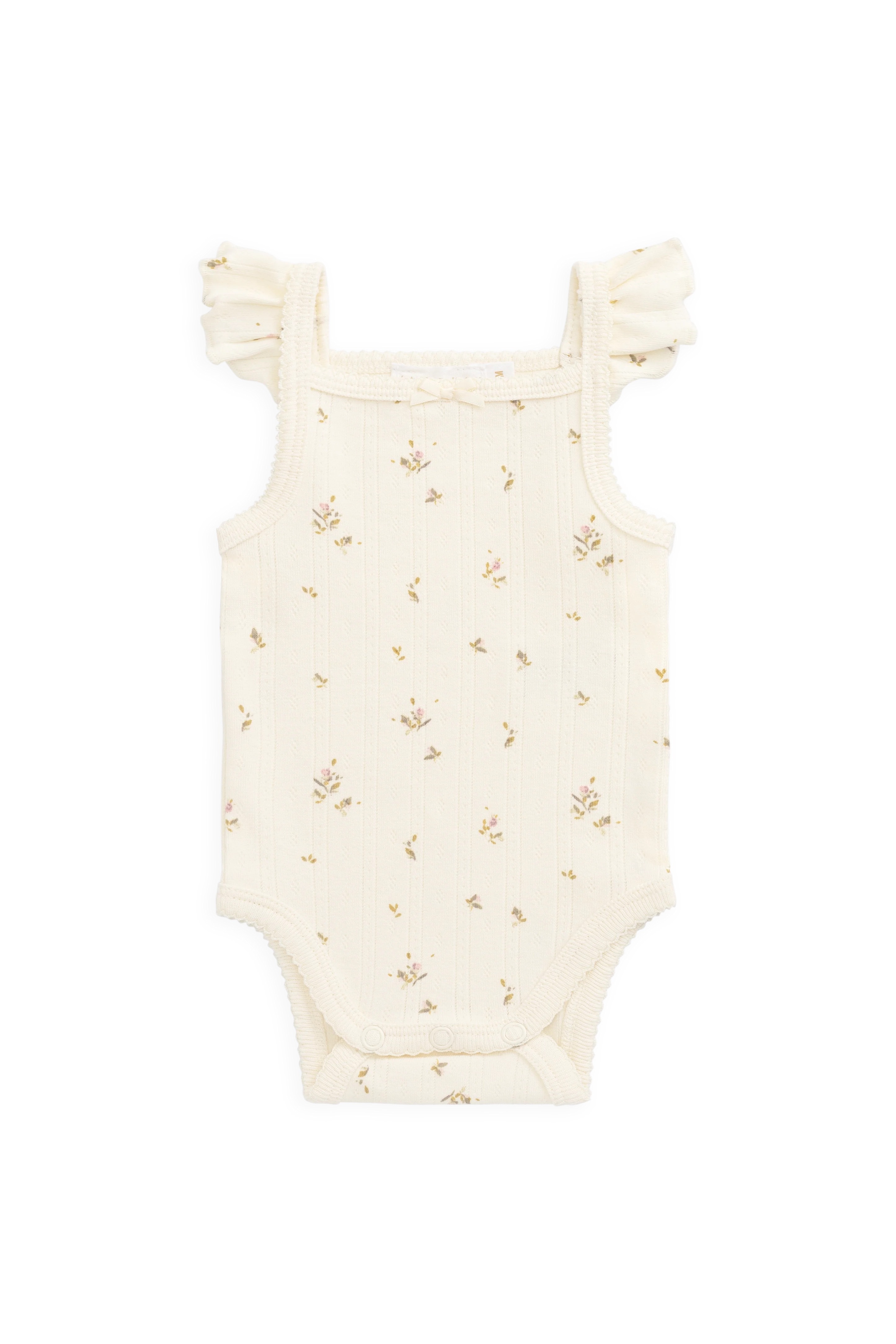 【預購】JAMIE KAY -Organic Cotton Pointelle Zoella Bodysuit（Dina Antique）
