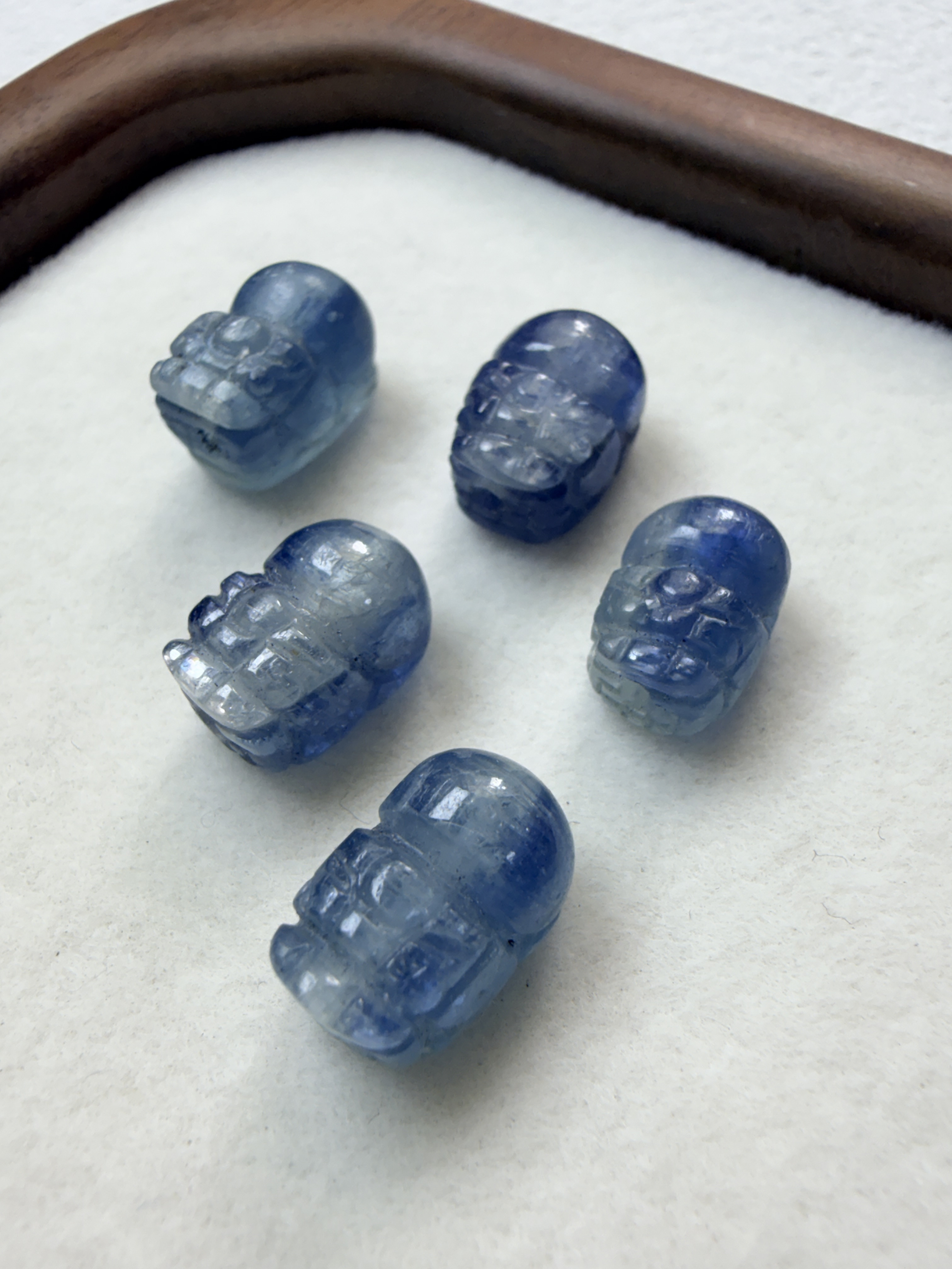 貔貅 藍晶 雕刻件 DIY通孔 ｜溝通 直覺 平靜