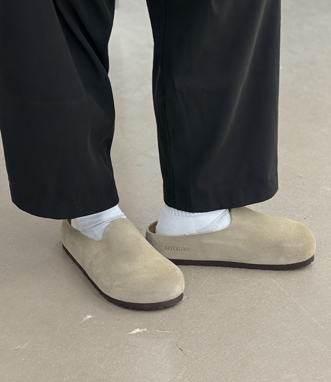 Birkenstock Amsterdam Wrapped Suede Leather Taupe | 1032516