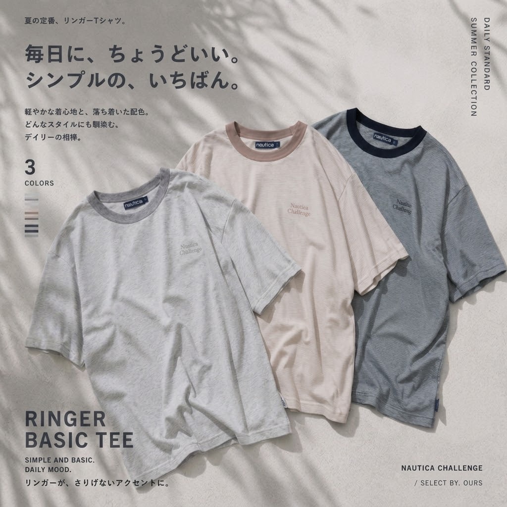 |快閃折扣🔥|NAUTICA CHALLENGE'26ss 條紋Logo Tee