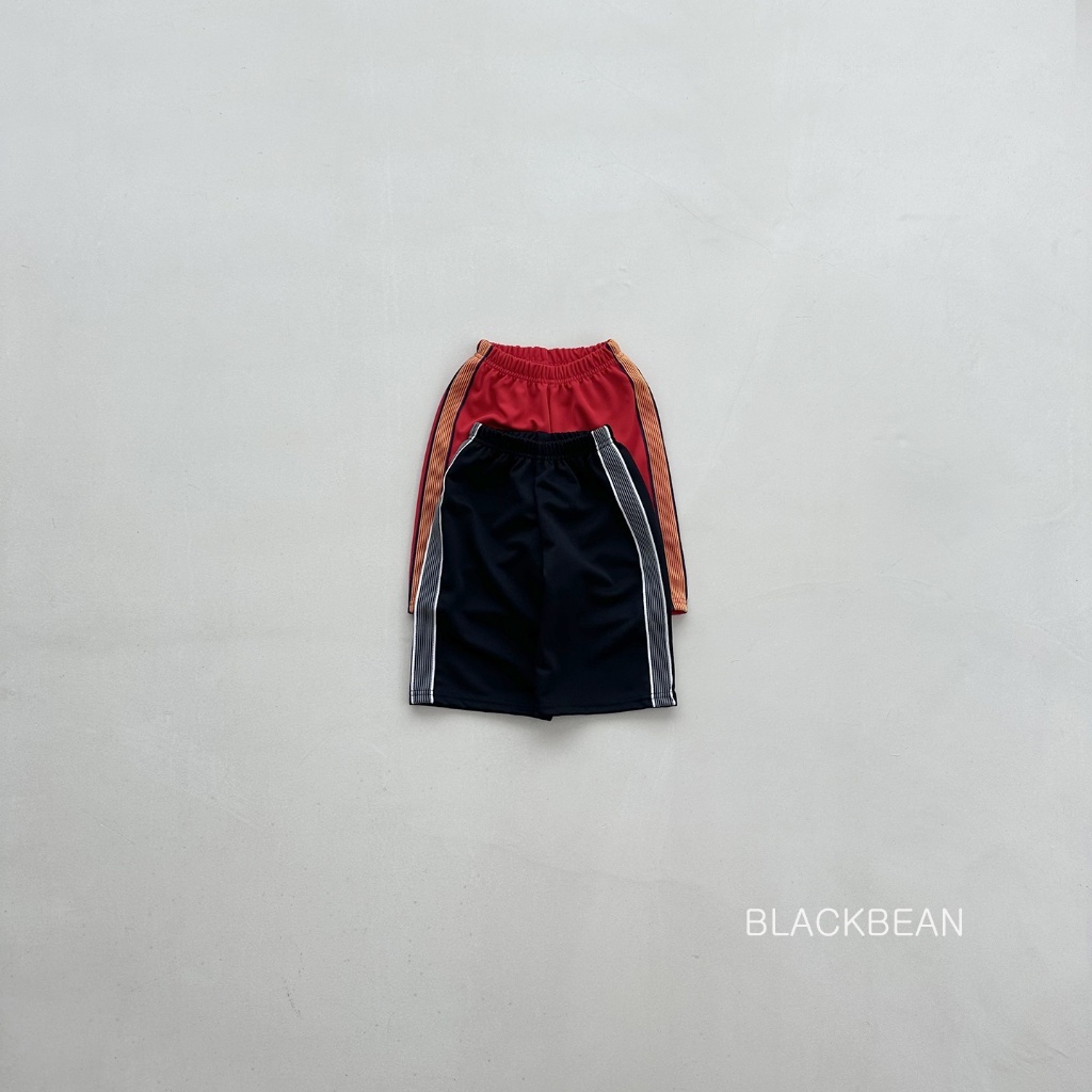 正韓秋BLACKBEAN 嫩嬰/小童兩色拼接線條運動褲
