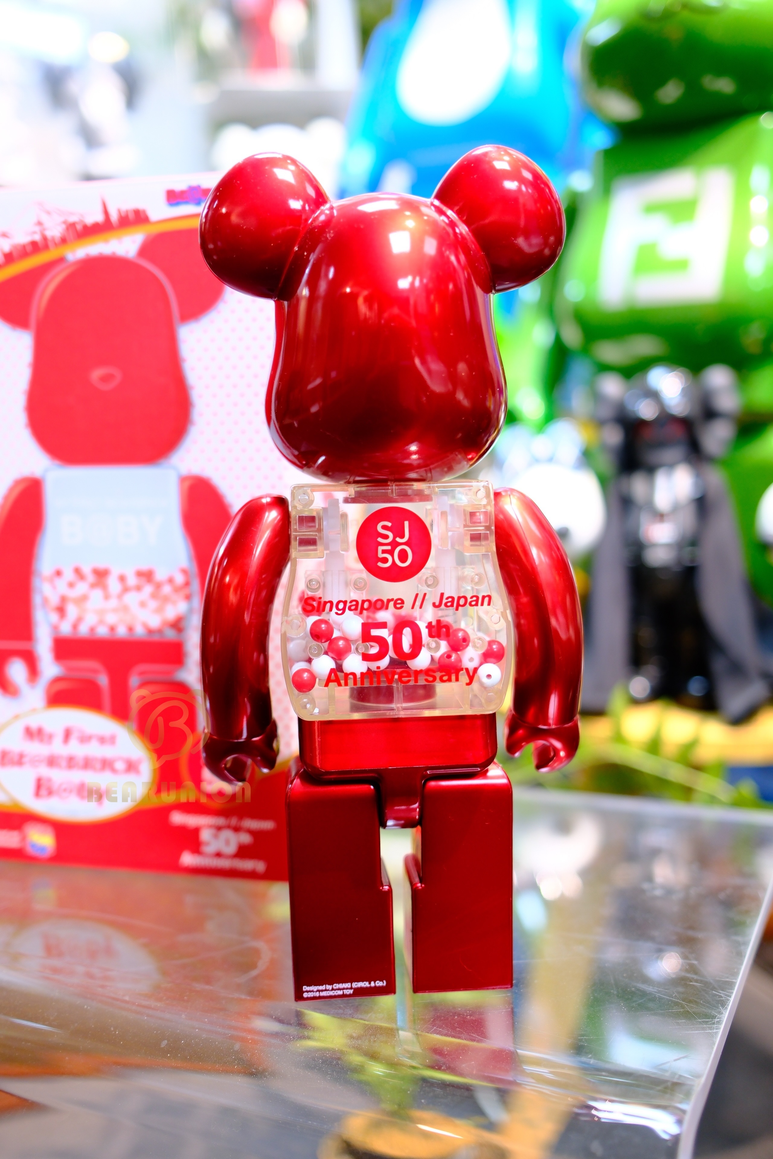 Pre-Ownwd 🥇In Stock🥇Bearbrick 400% B@BY Pearl Red / SJ50