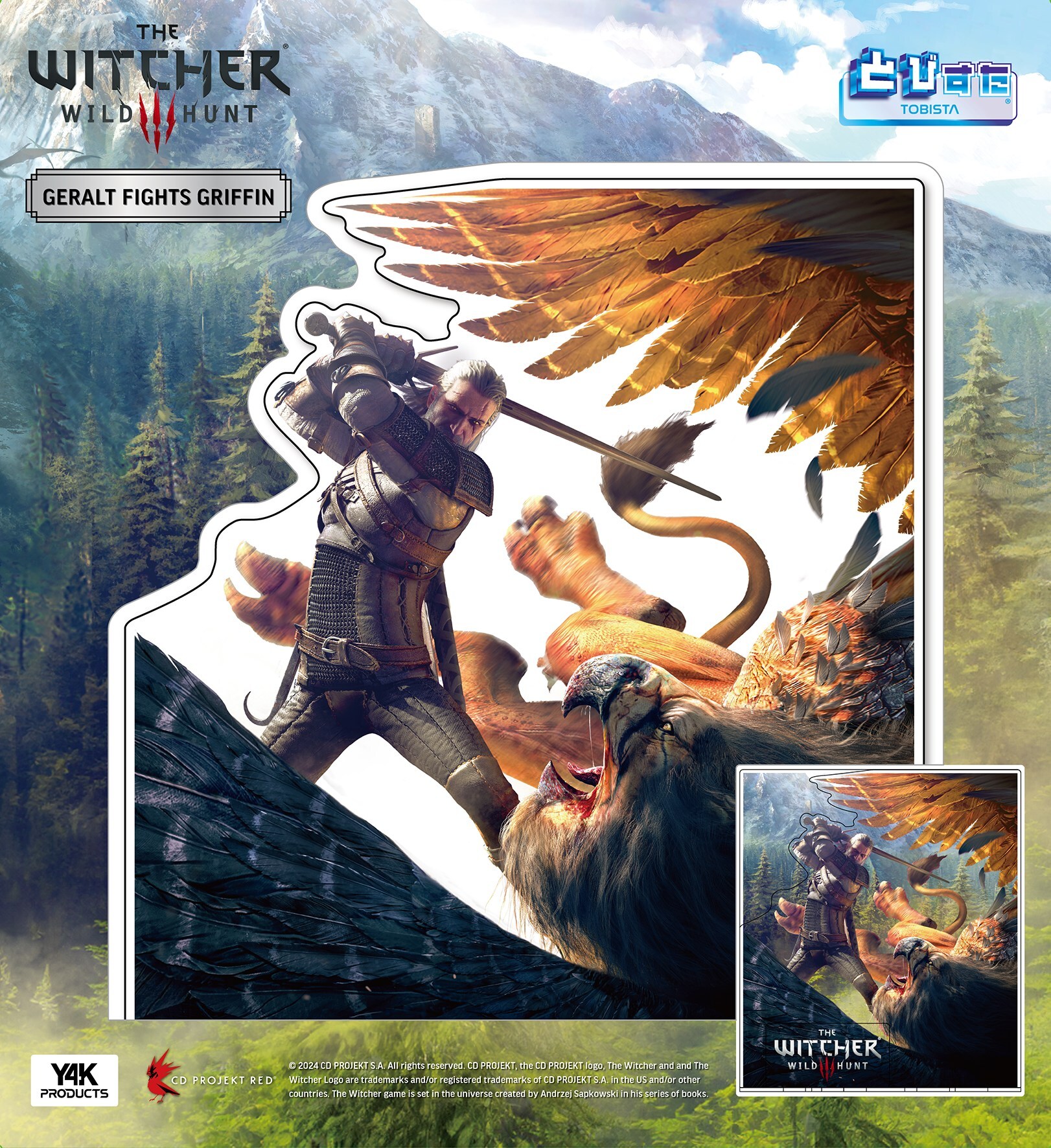 「ACG.GO」「預購」YSC TOBISTA系列《巫師3：狂獵》傑洛特大戰獅鷲 壓克力發光展示立牌